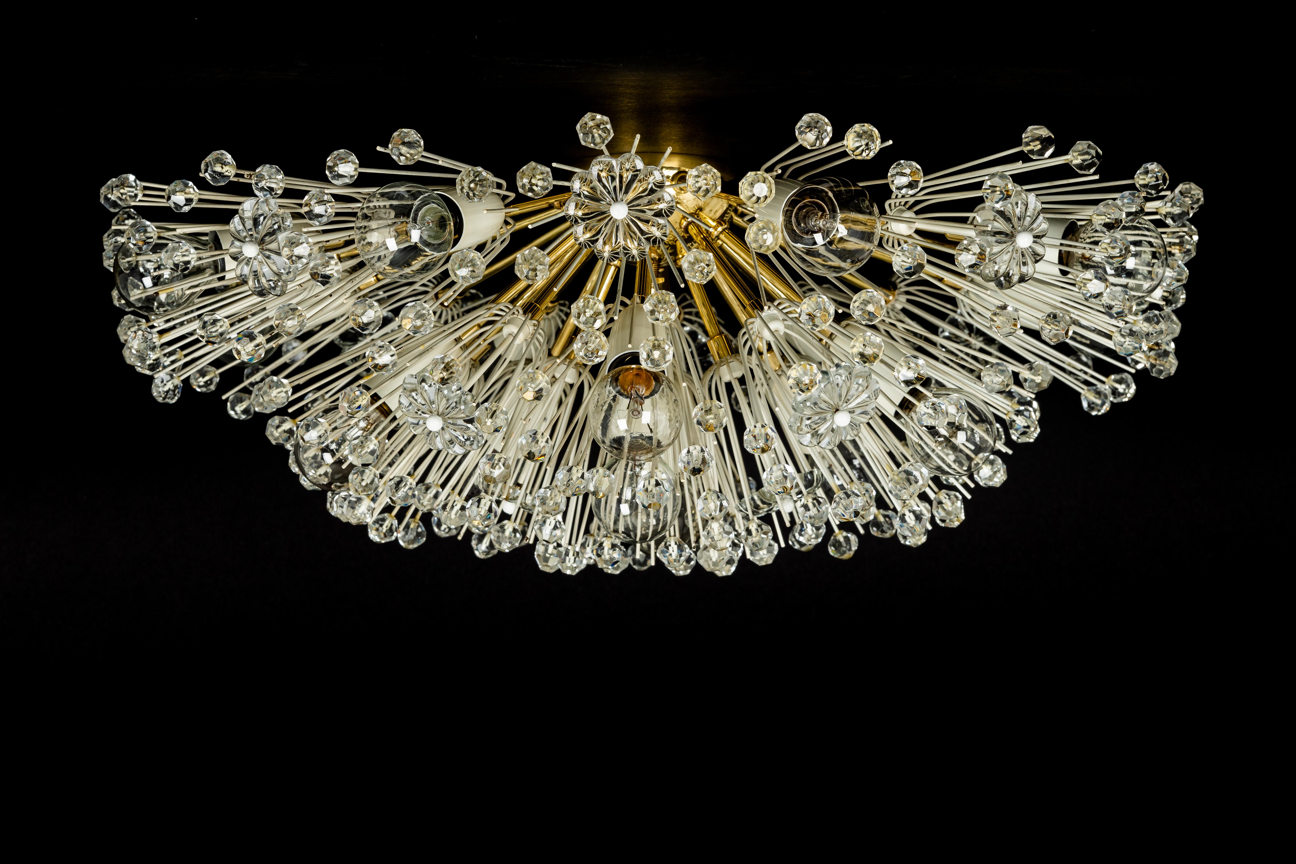 1 of 3 Starburst Brass Chandelier by Emil Stejnar, Austria, 1960s For Sale 6