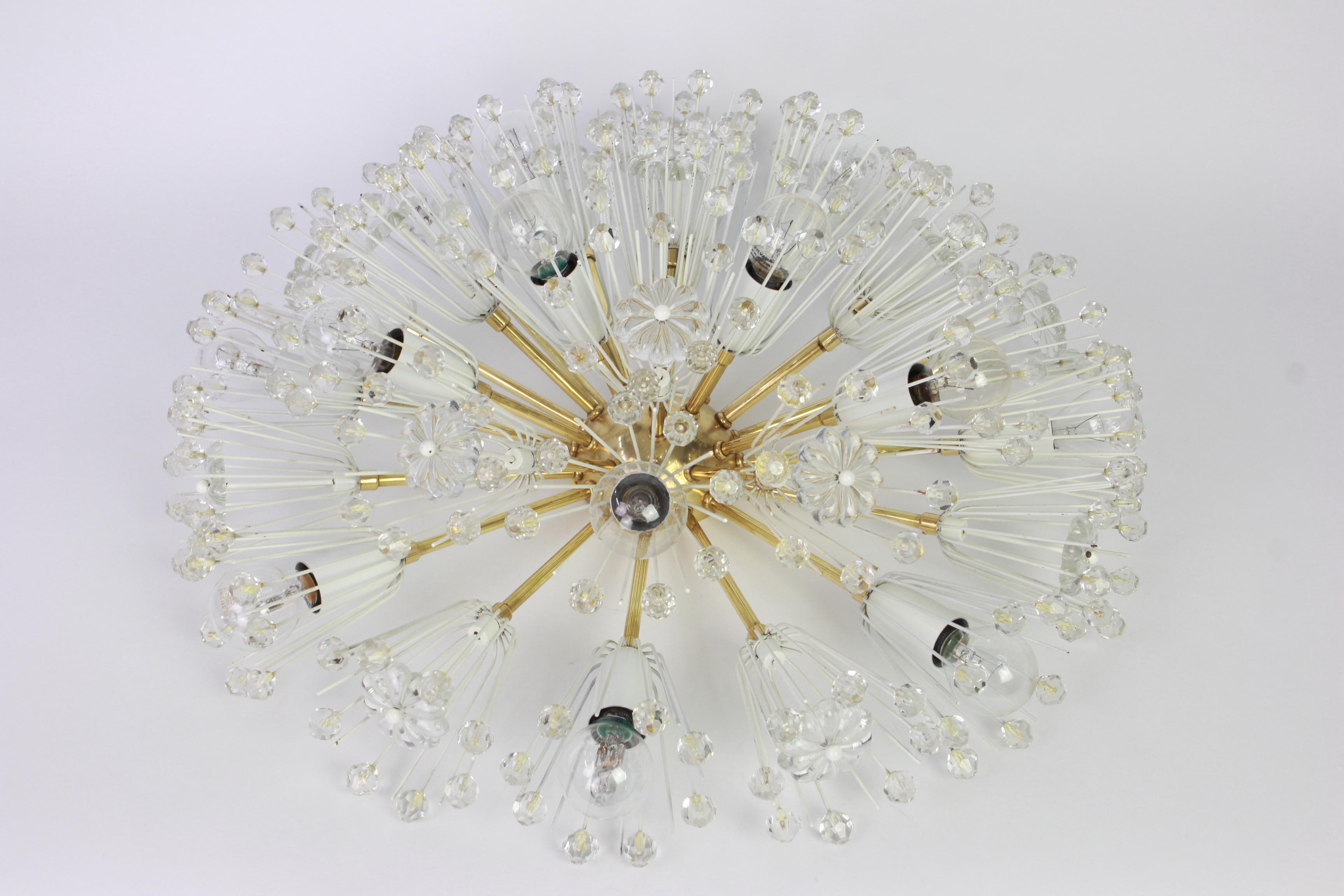 1 of 3 Starburst Brass Chandelier by Emil Stejnar, Austria, 1960s For Sale 1