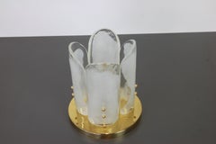 Stunning Brass, Murano Glass Light Fixture, Kalmar, Austria, 1970