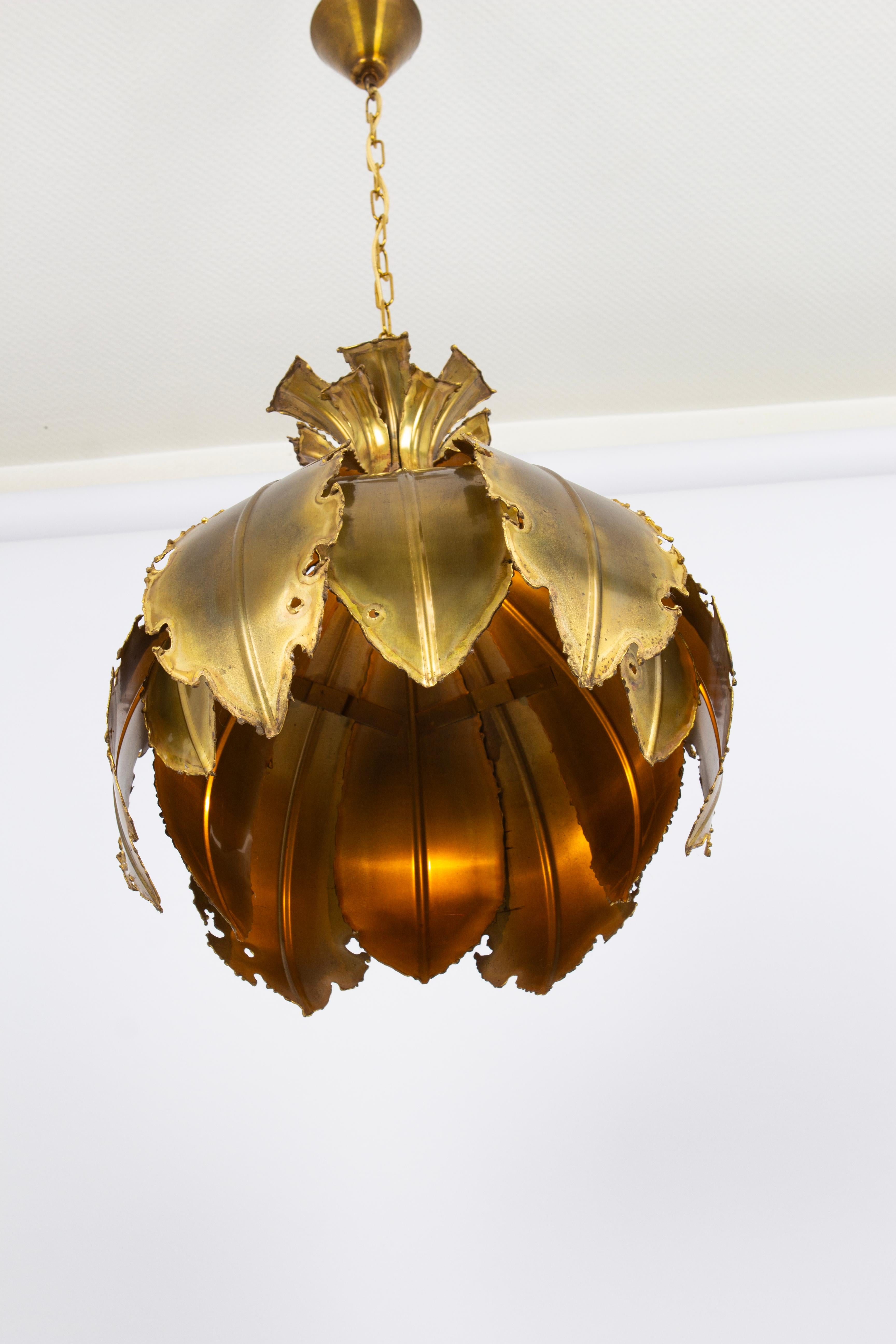 Laiton 1 of 5 Stunning Brass Pendants designed svend Aage Holm Sørensen, Denmark, 1960s (pendentifs en laiton) en vente