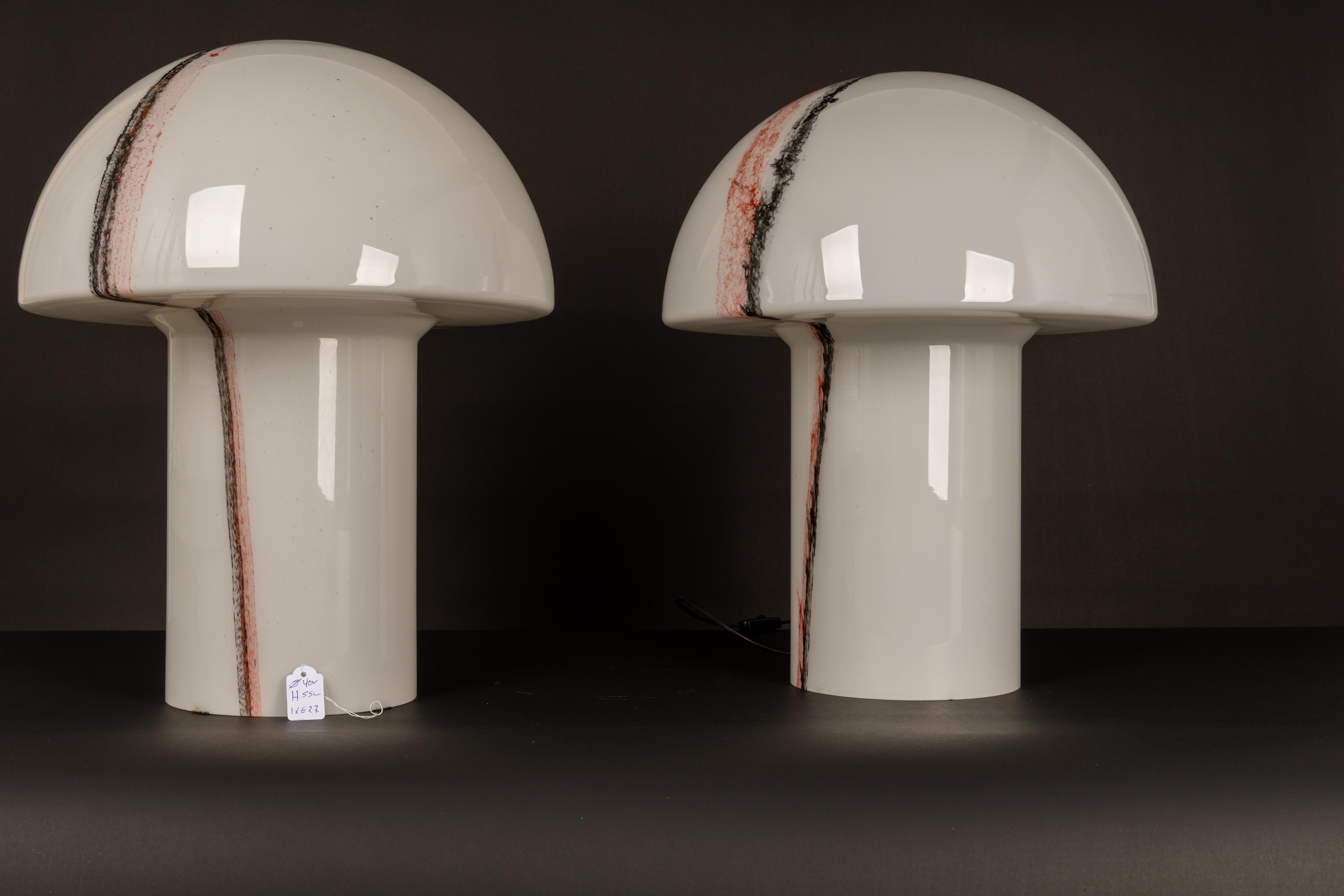 1 of 3 Stunning Extra Large Glass Table Lamps by Peil & Putzler, Germany, 1970s In Good Condition For Sale In Aachen, NRW
