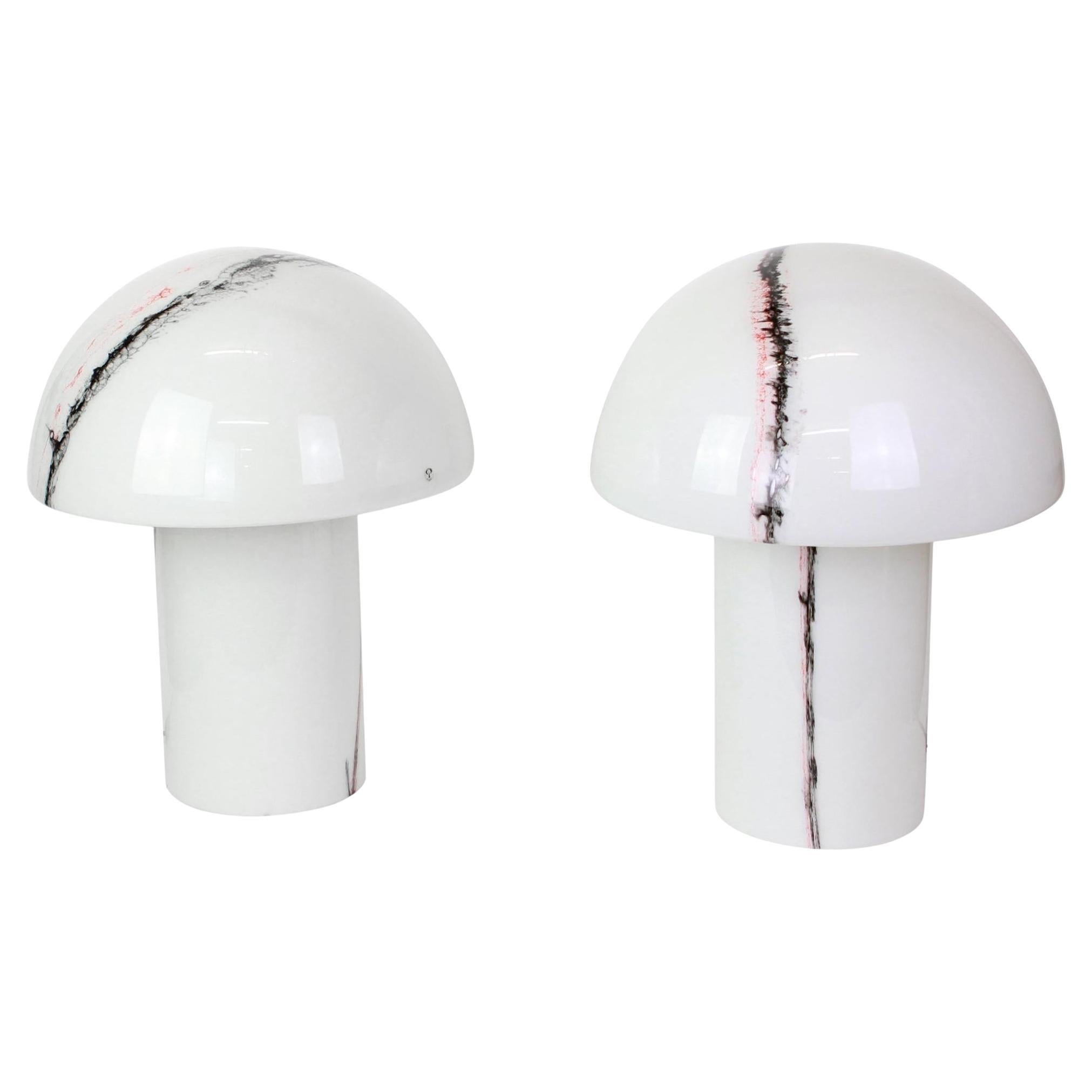 1 of 3 Stunning Extra Large Glass Table Lamps by Peil & Putzler, Germany, 1970s For Sale