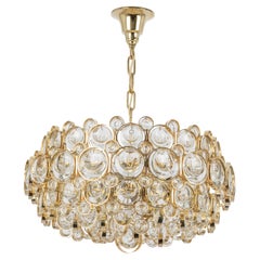 Atemberaubender Kronleuchter aus vergoldetem Messing, Sciolari Design von Palwa, Deutschland, 1970er Jahre, 1 von 3