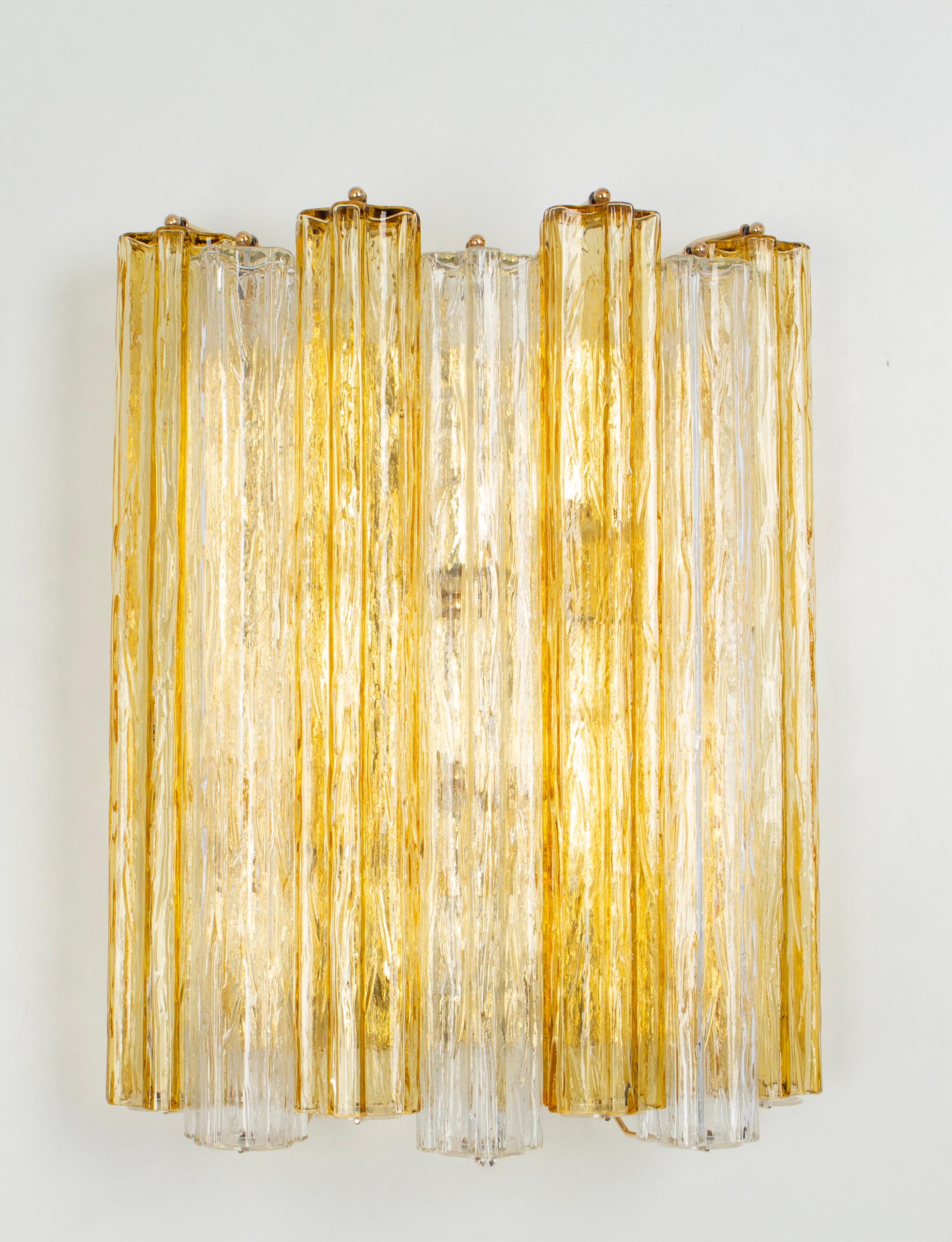 1 of 6 Stunning Large Kalmar Sconces Tronchi Wall Lights Kalmar, Austria, 1970s For Sale 1
