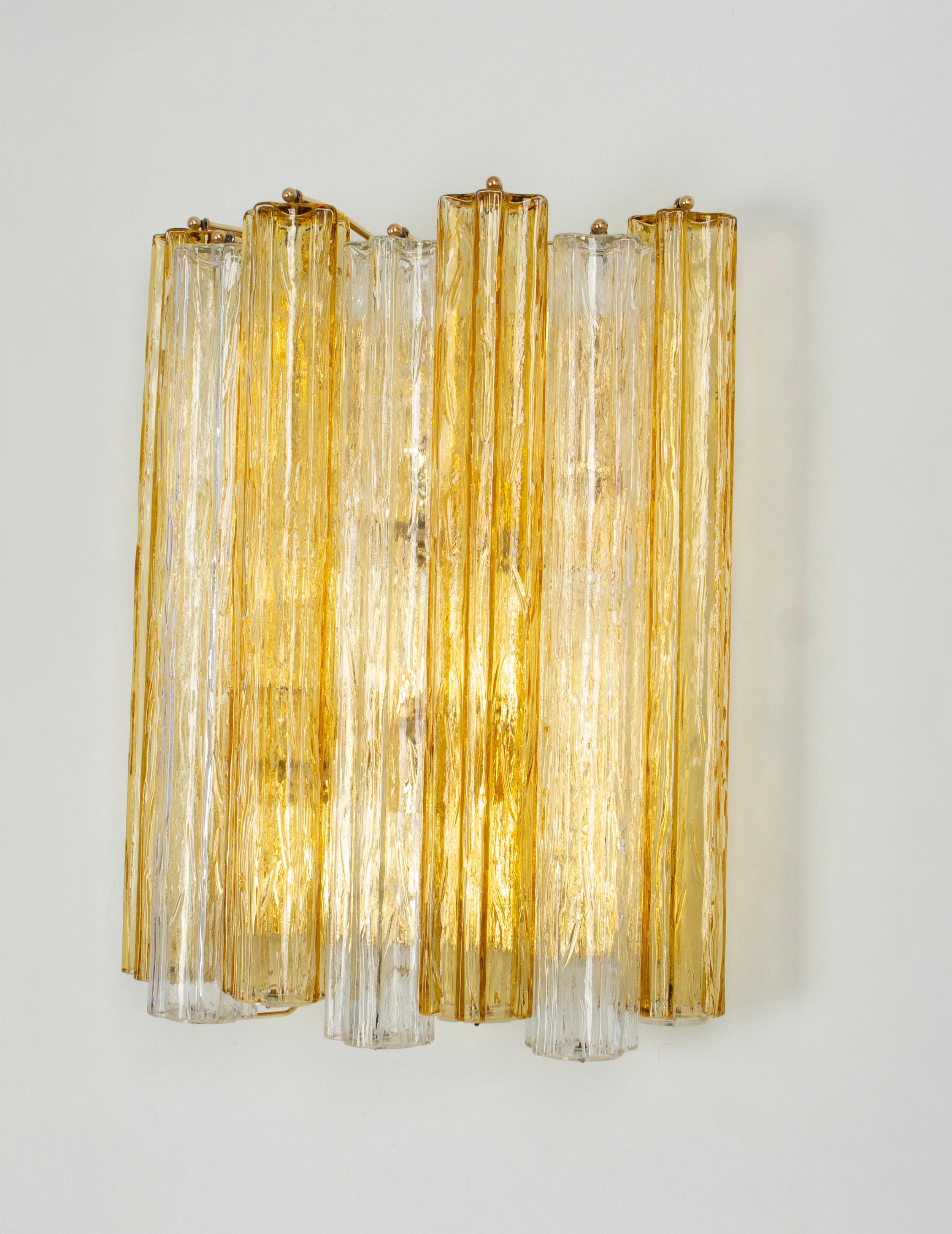 1 of 6 Stunning Large Kalmar Sconces Tronchi Wall Lights Kalmar, Austria, 1970s For Sale 2