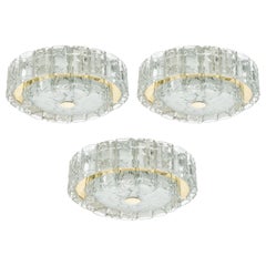 1 of 3 Stunning Murano Glass Tubes Chandelier by Doria, Germany, 1960s
