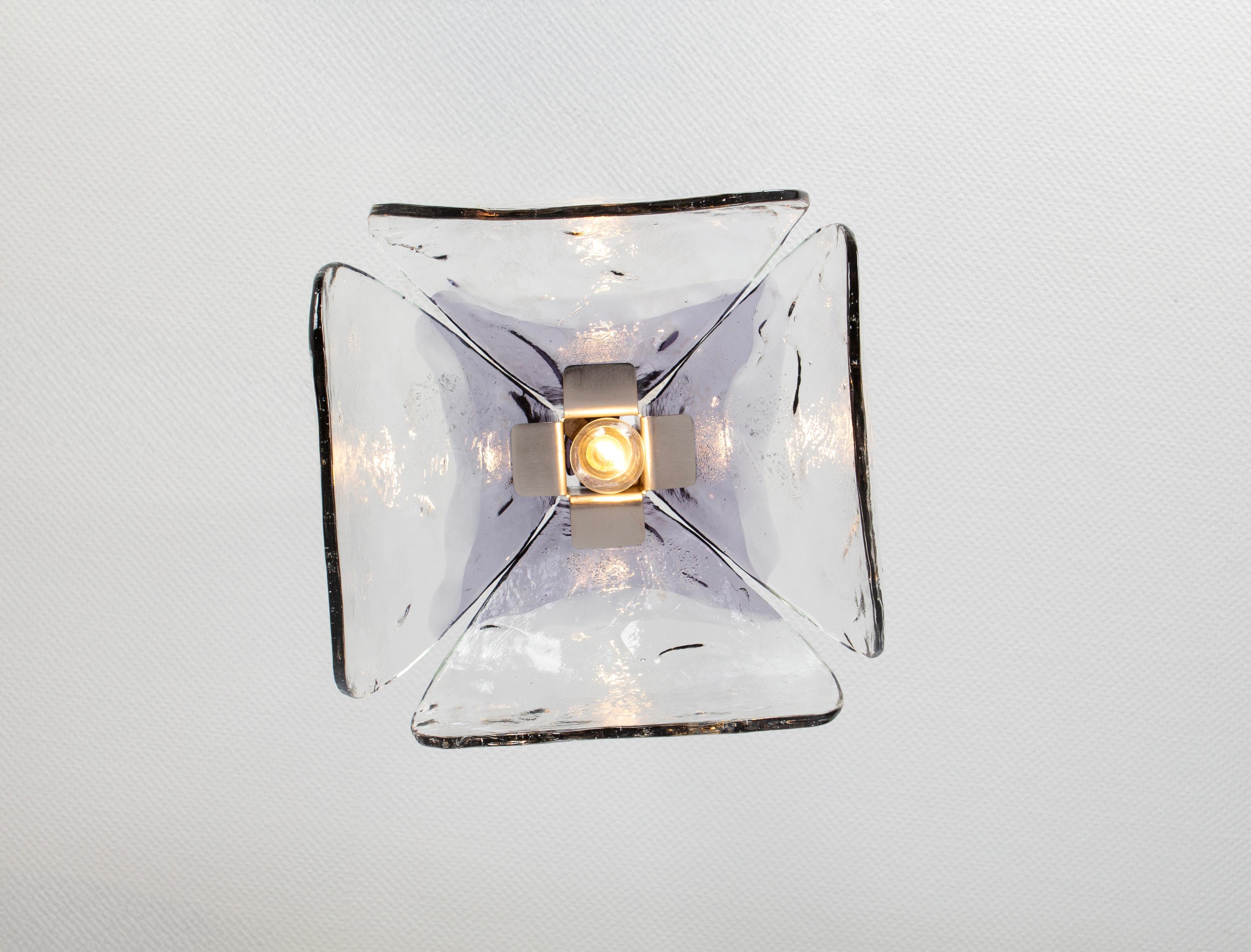 1 of 3 Splendida lampada a sospensione di Murano disegnata da Carlo Nason per Kalmar, anni '70 in vendita 3