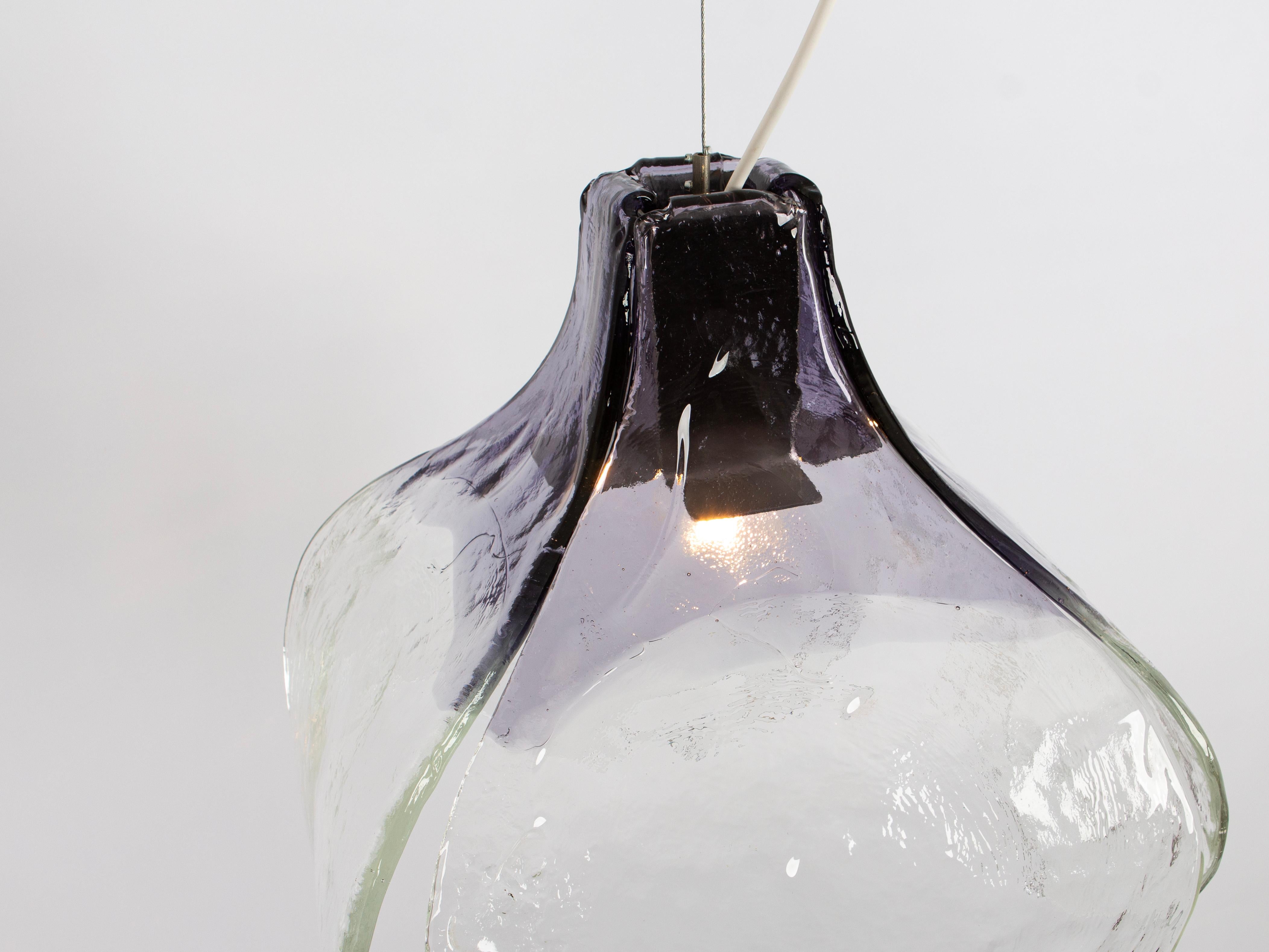 1 of 3 Splendida lampada a sospensione di Murano disegnata da Carlo Nason per Kalmar, anni '70 in vendita 4