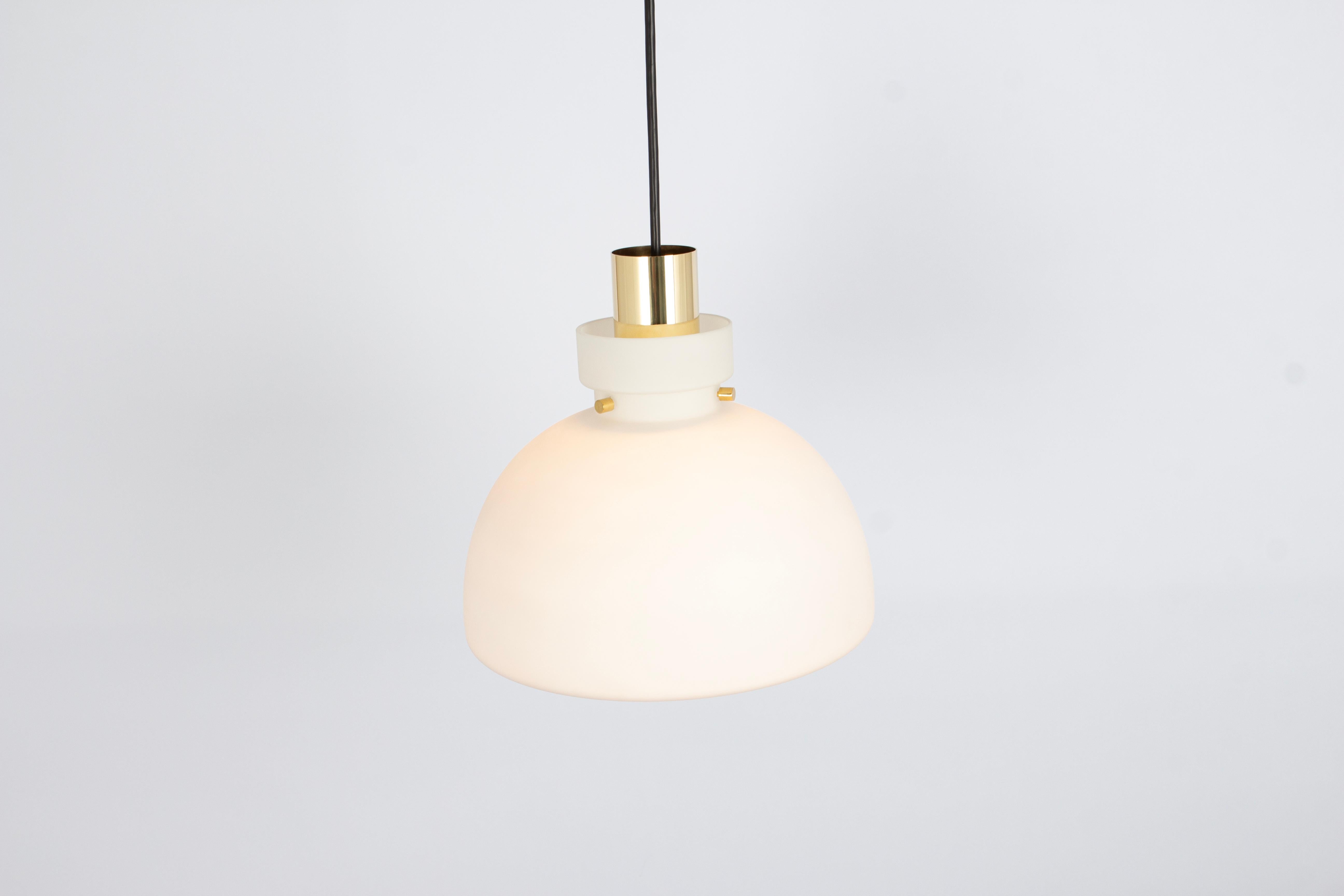 1 of 3 Stunning Opal Glass Pendants by Limburg, Germany, 1970s For Sale 4