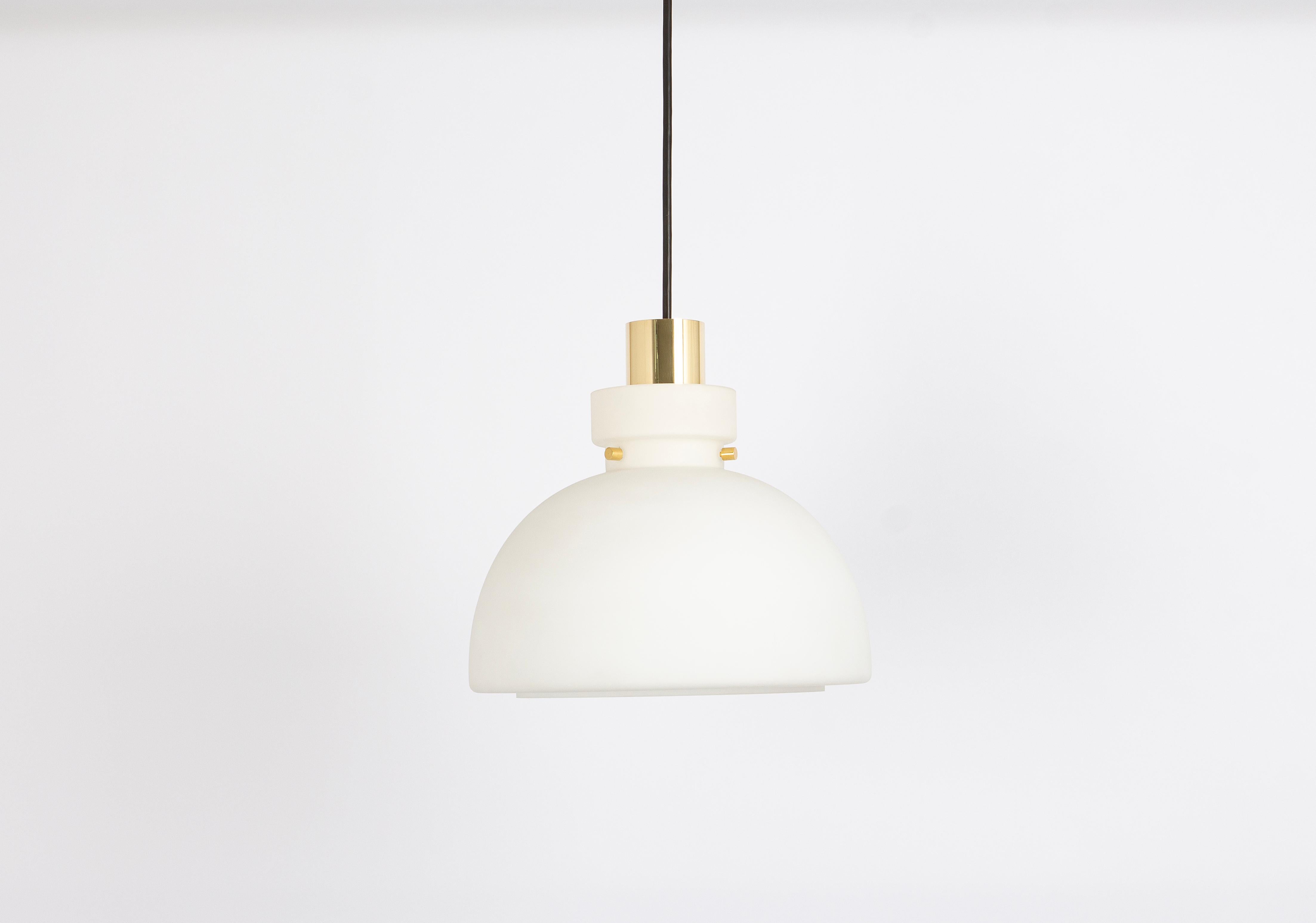 Late 20th Century 1 of 3 Stunning Opal Glass Pendants by Limburg, Germany, 1970s For Sale
