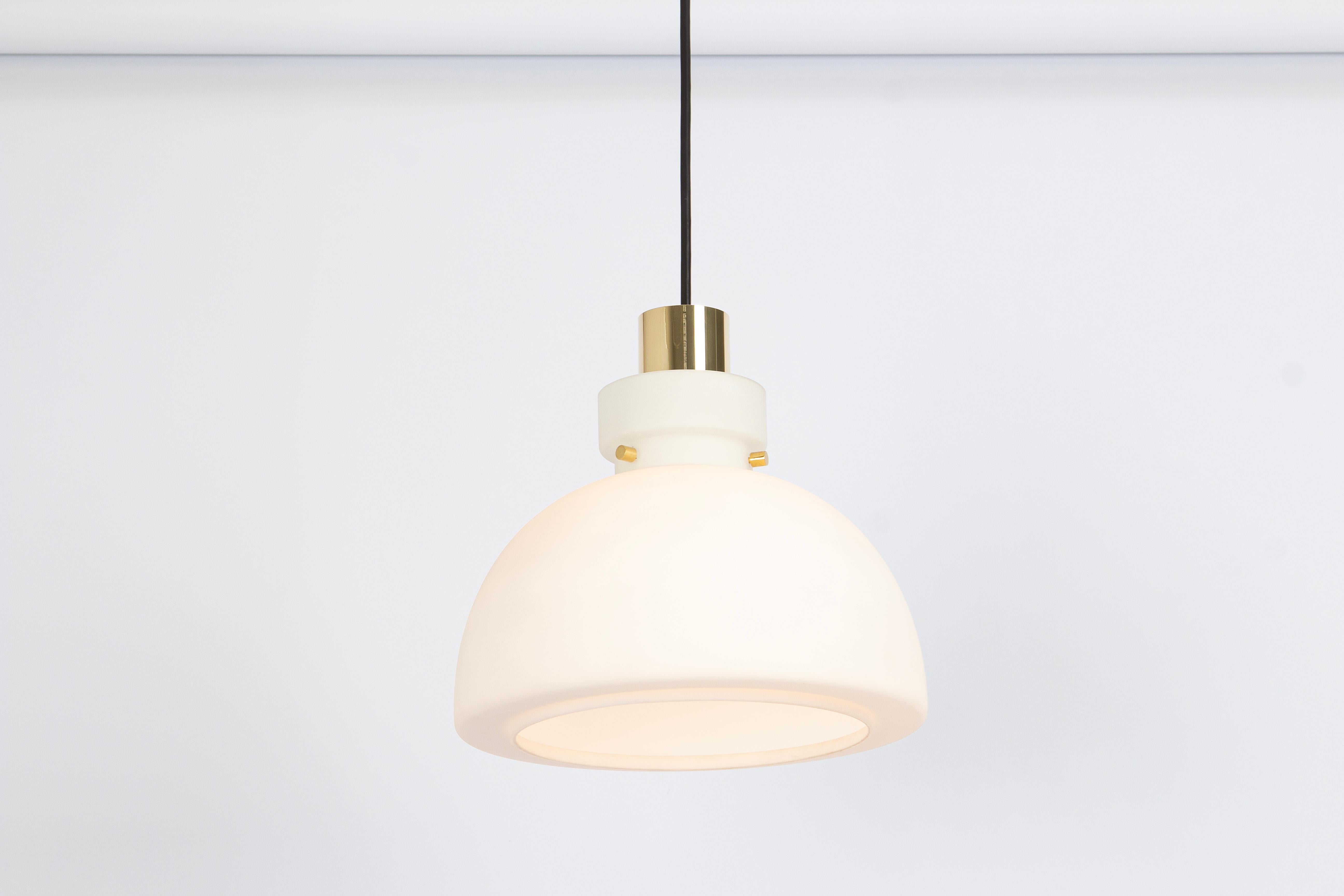 1 of 3 Stunning Opal Glass Pendants by Limburg, Germany, 1970s For Sale 2