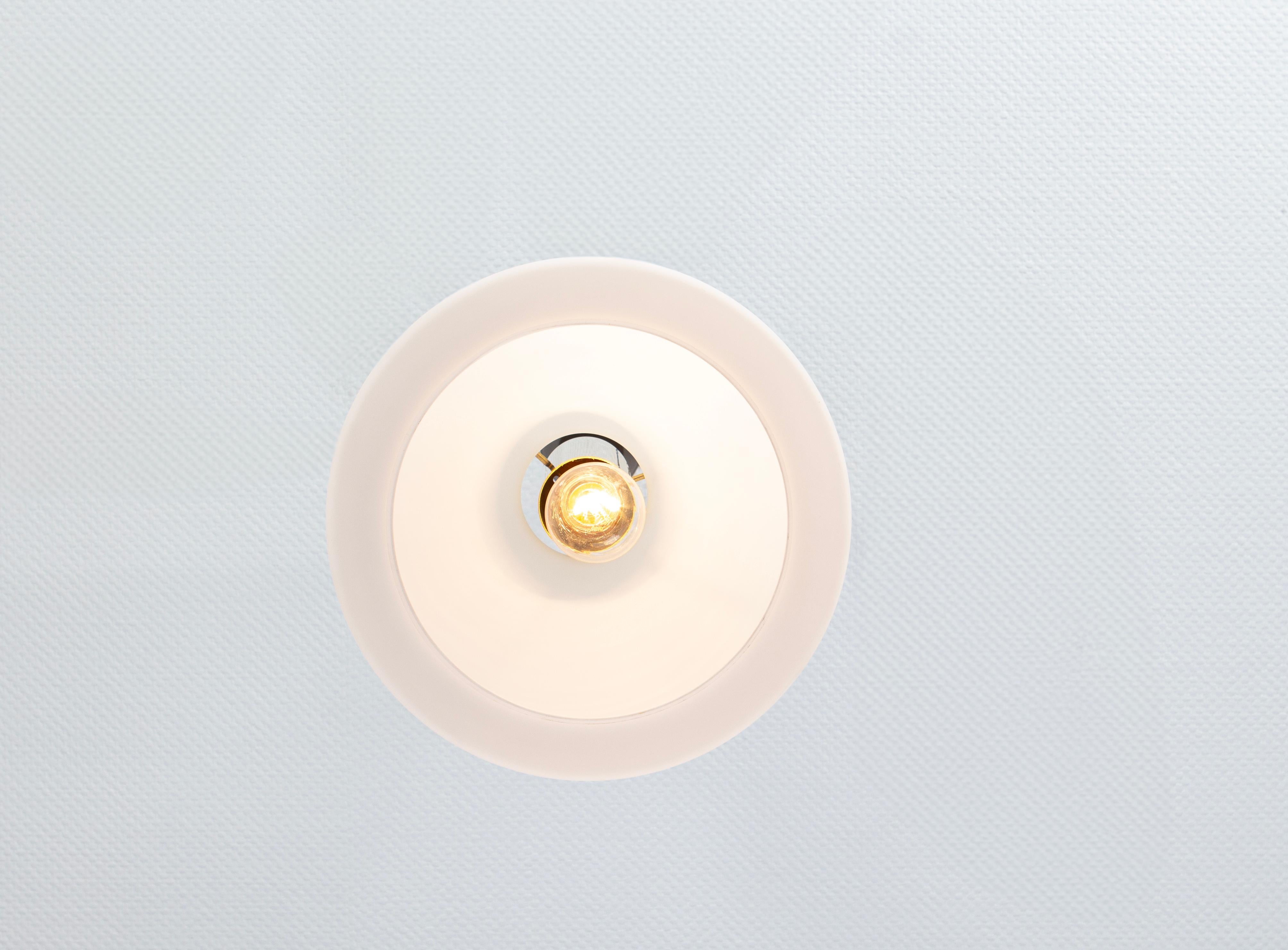 1 of 3 Stunning Opal Glass Pendants by Limburg, Germany, 1970s For Sale 3