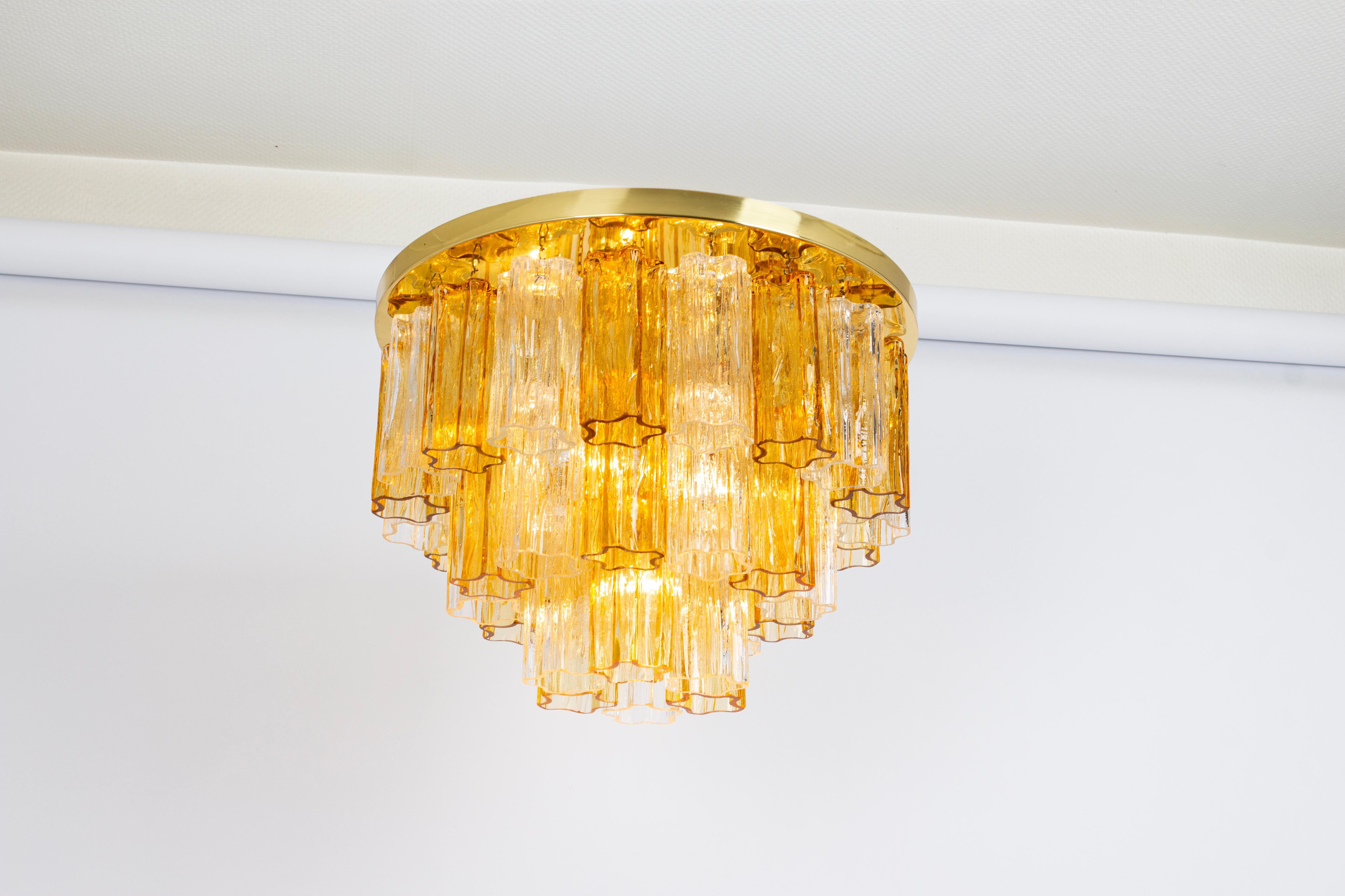 1 des 3 lampes encastrées Tronchi Murano Kalmar, Autriche, années 1960 en vente 7