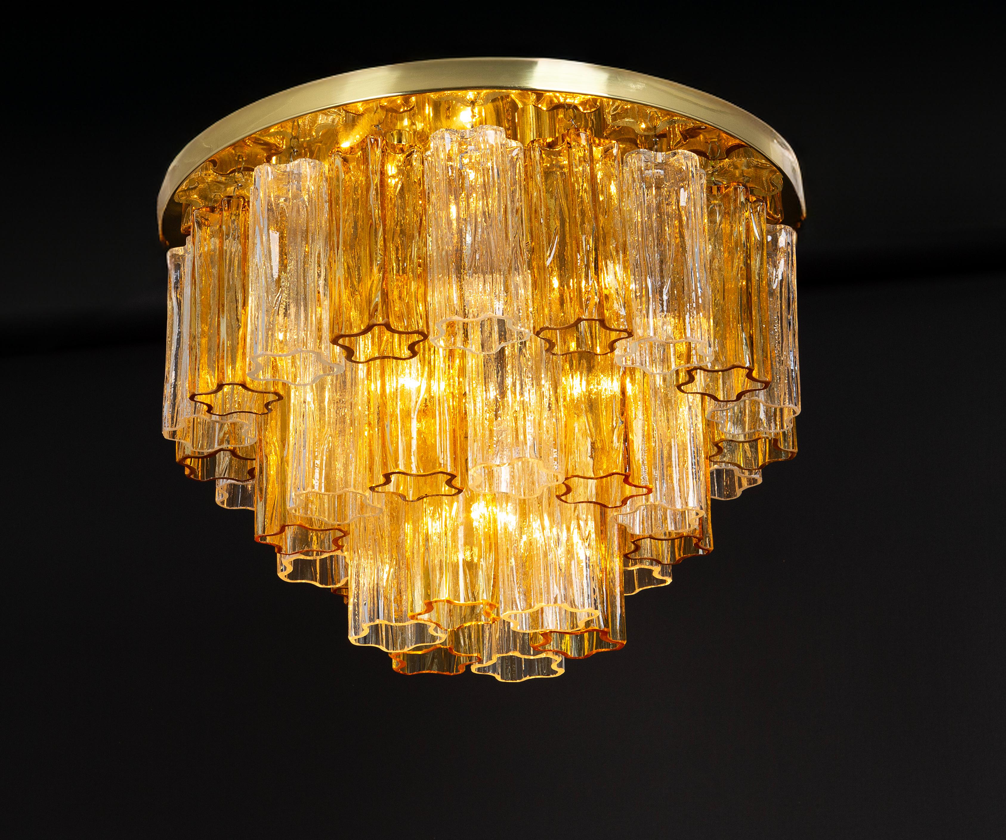 1 des 3 lampes encastrées Tronchi Murano Kalmar, Autriche, années 1960 en vente 10