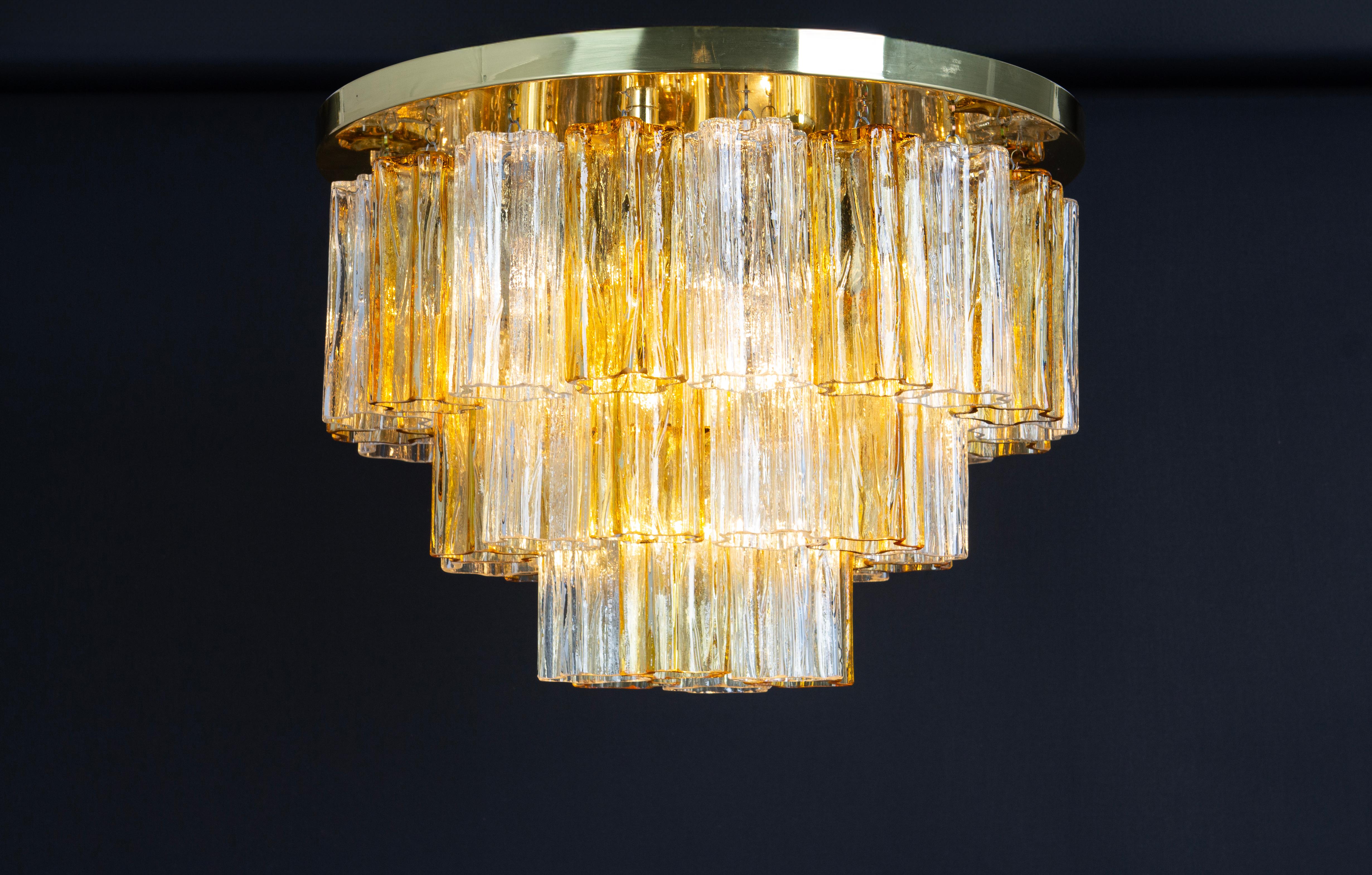 1 des 3 lampes encastrées Tronchi Murano Kalmar, Autriche, années 1960 en vente 11