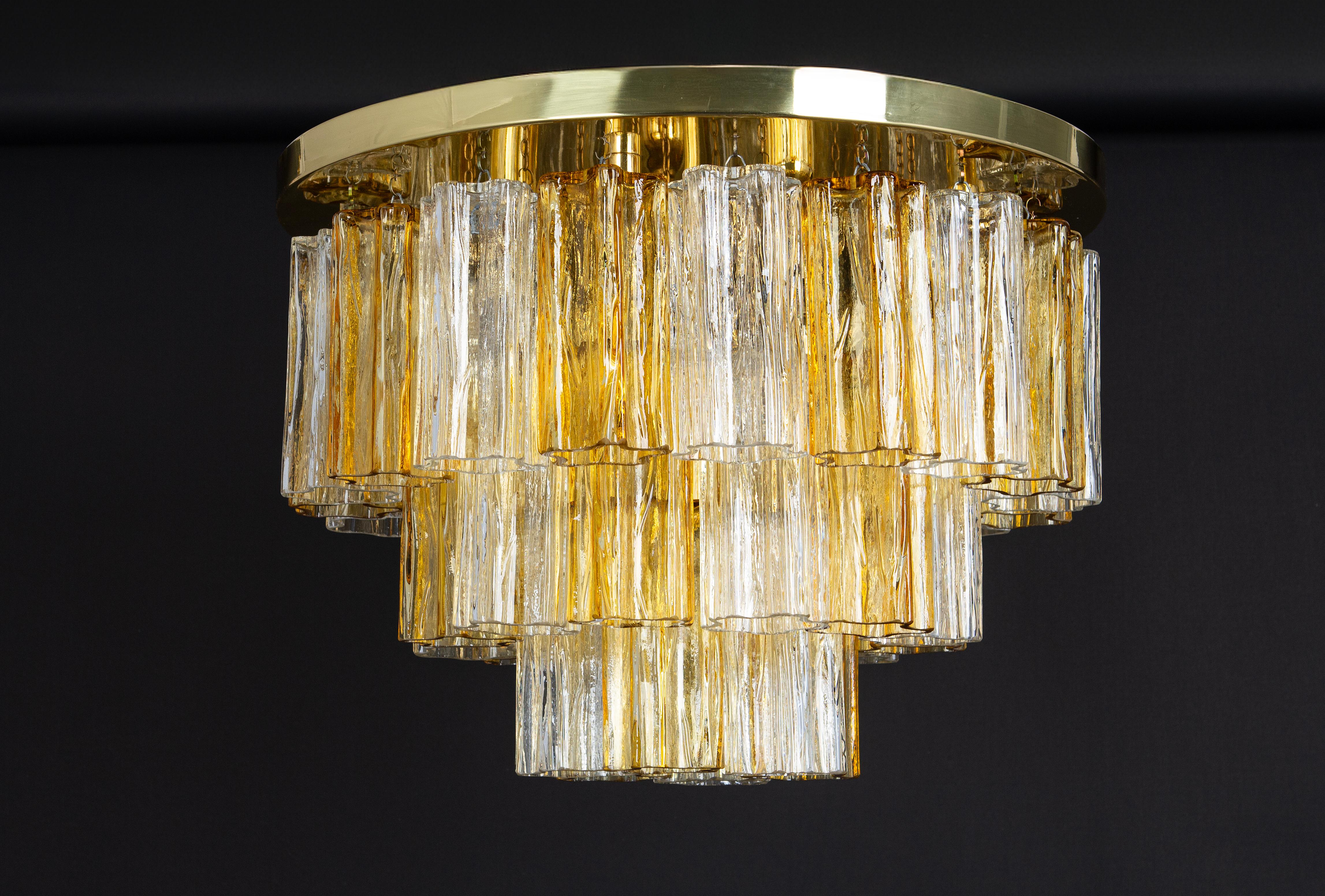 1 des 3 lampes encastrées Tronchi Murano Kalmar, Autriche, années 1960 en vente 12
