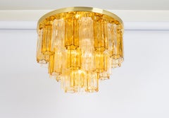 1 of 3 Tronchi Murano Glass Flush mount light Kalmar, Austria, 1960s