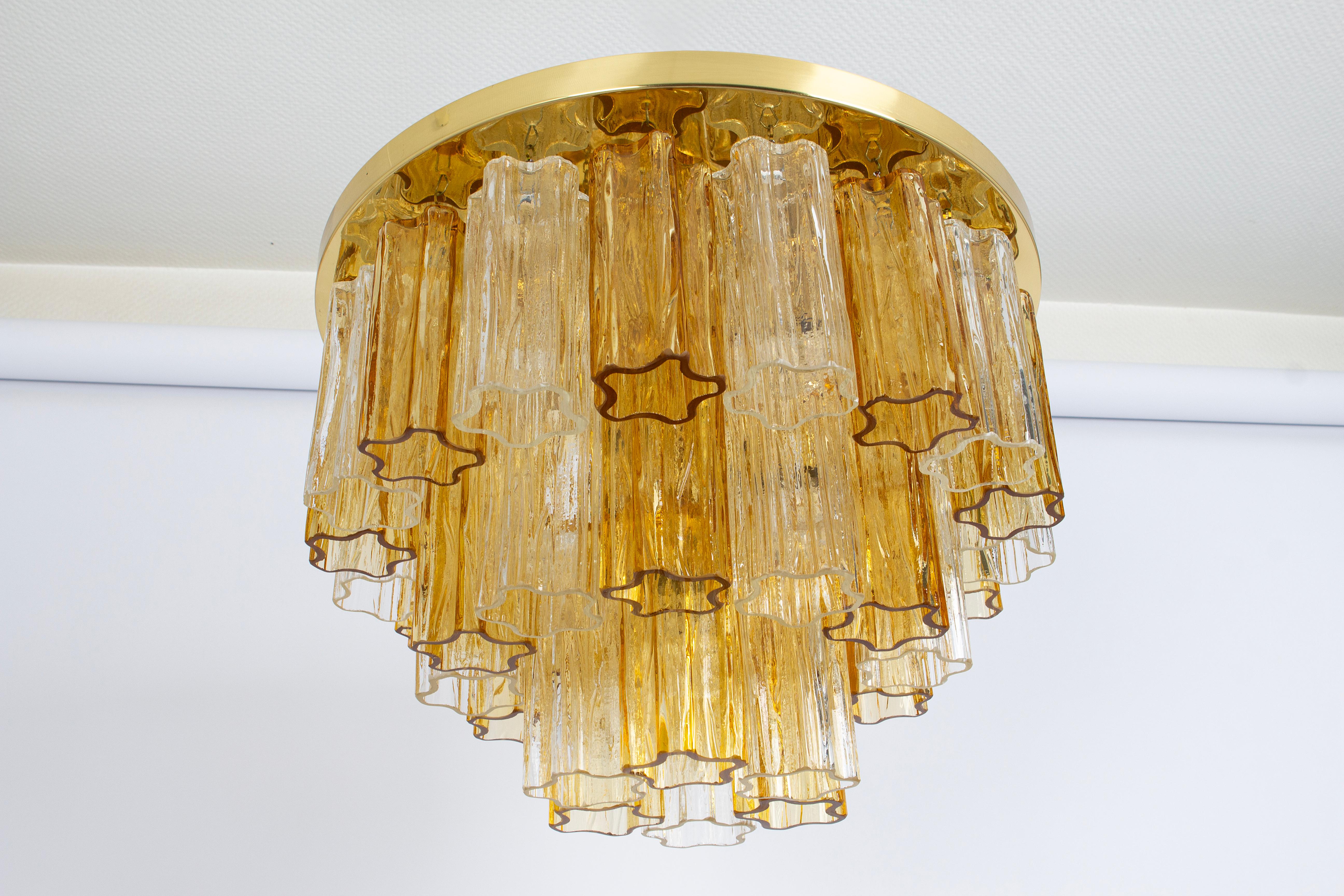 1 des 3 lampes encastrées Tronchi Murano Kalmar, Autriche, années 1960 en vente 1