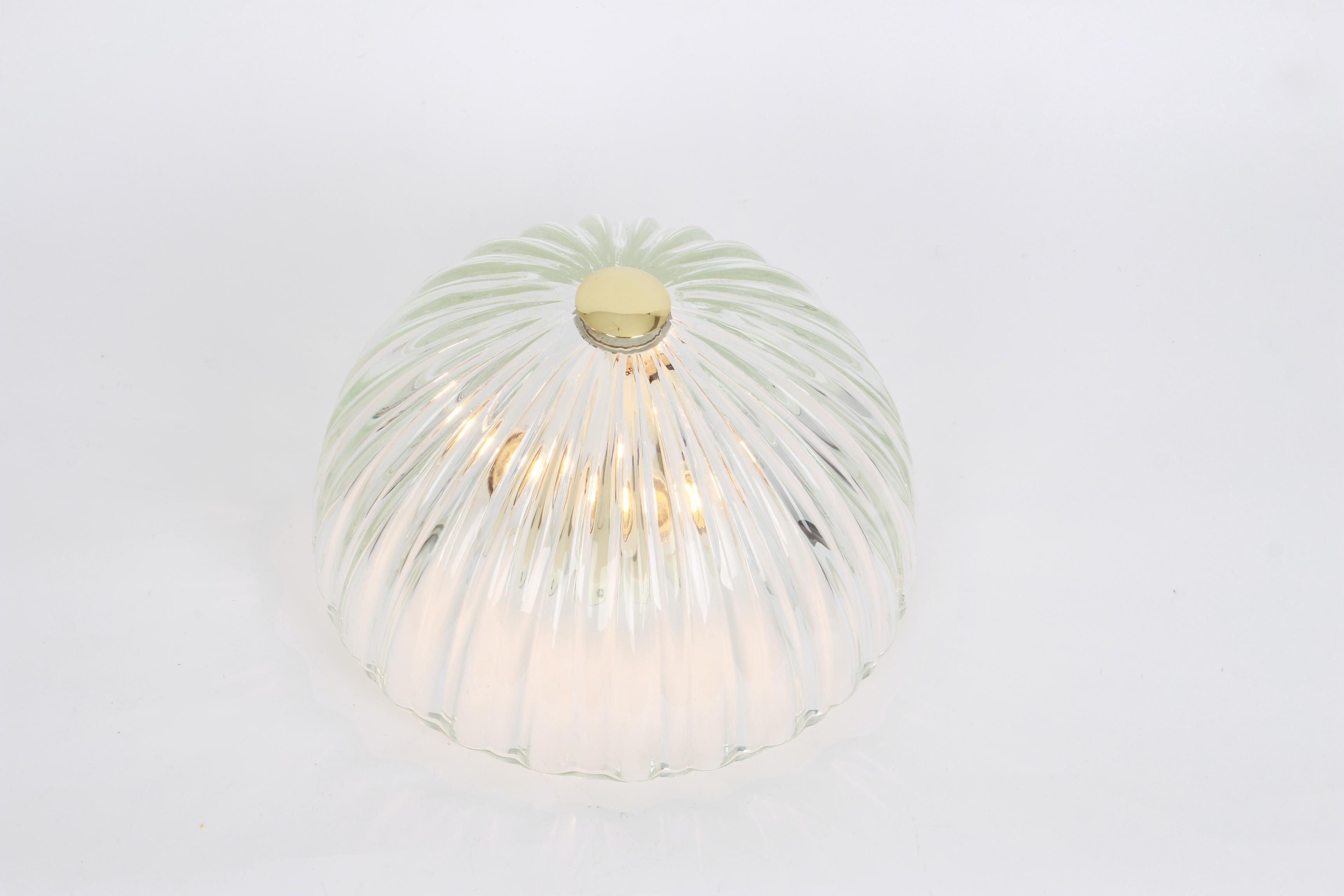 Murano Glass 1 of 3 Venini Ceiling Lights Attributed to Carlo Scarpa for Venini, 1950s