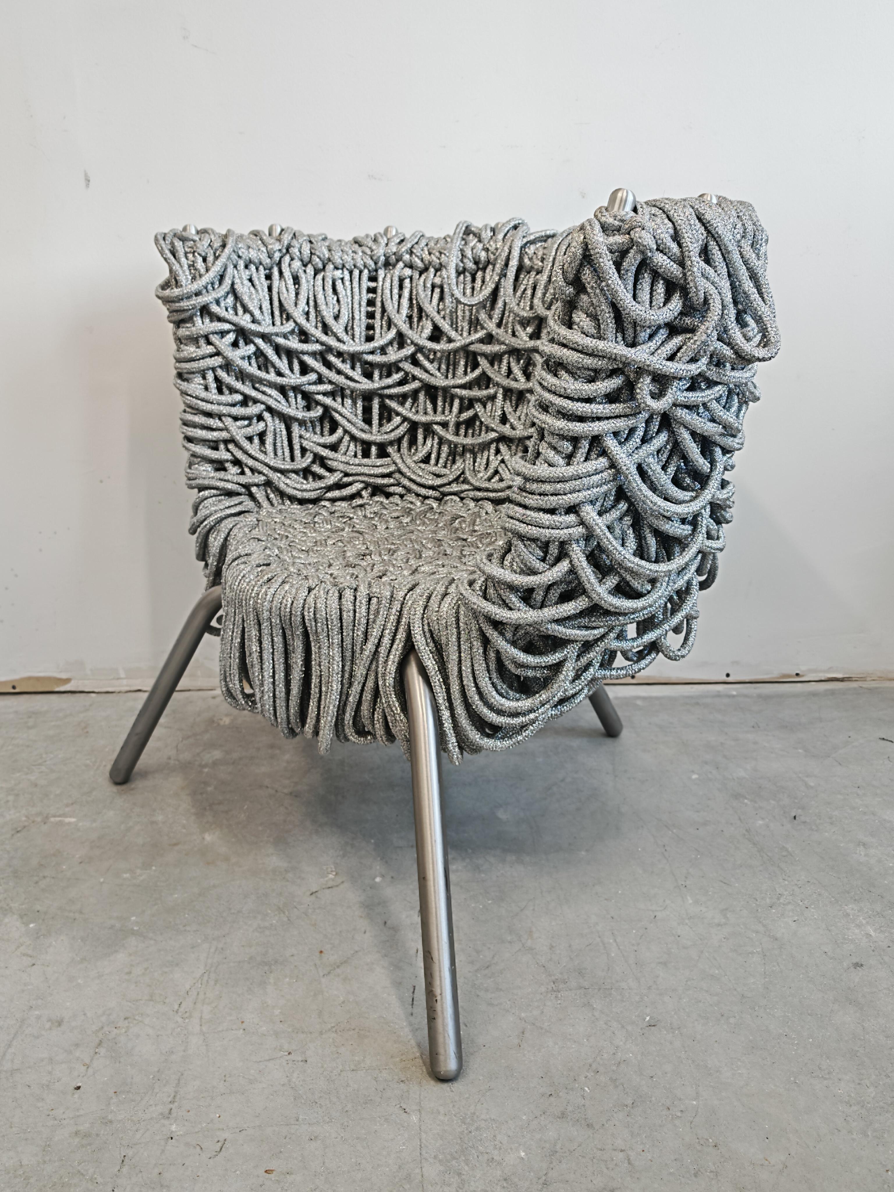 Acciaio 1 di 3 Sedie Vermelha di Fernando e Humberto Campana per Edra, Italia 1993 in vendita