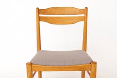 1 of 3 Vintage Beechwood Chair, 1970s, Germany, Upholstered, Set of 3 Available
