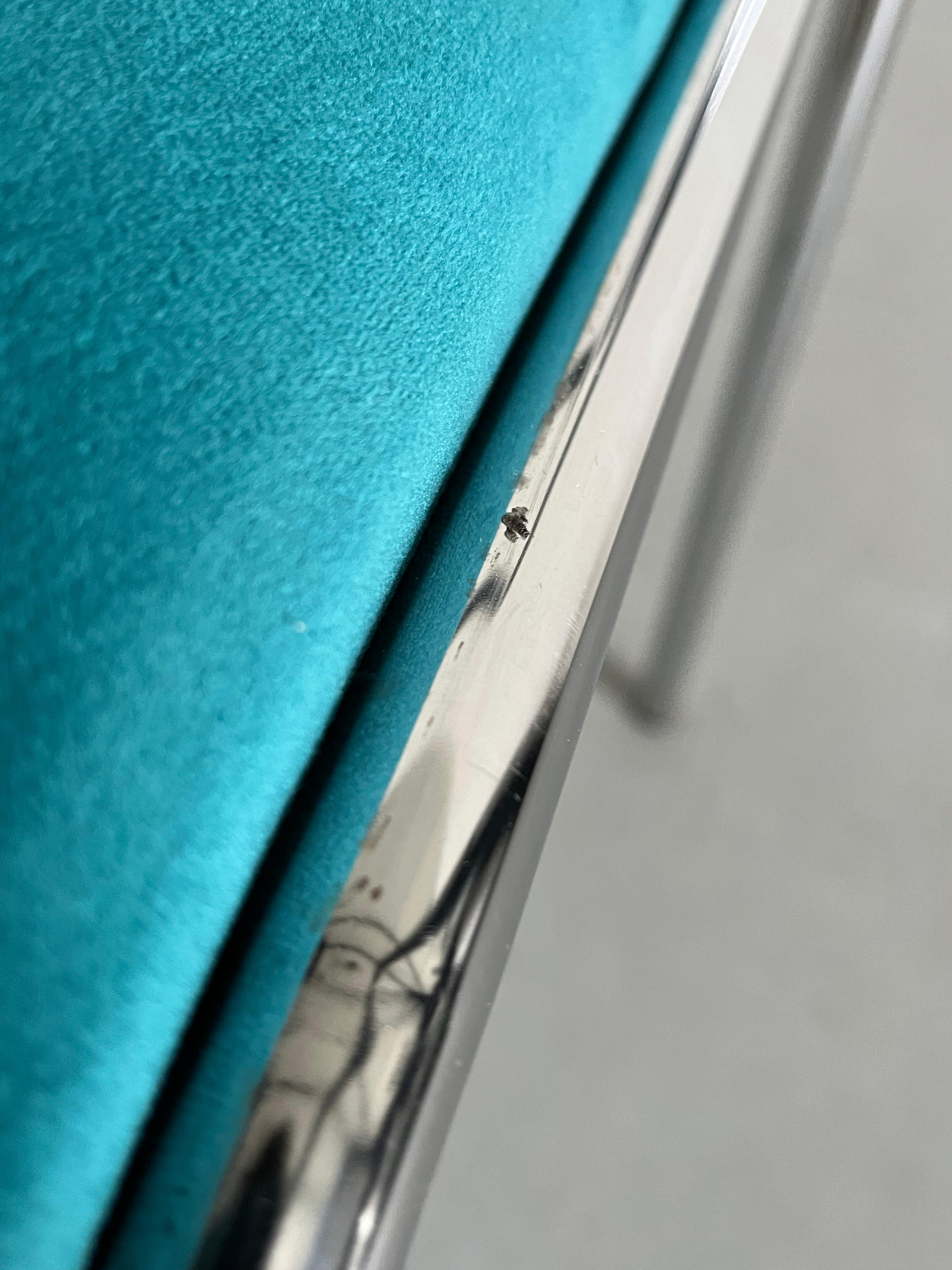 Sillas Vintage Italianas Bauhaus de Acero Tubular Cromado y Terciopelo Verde, Años 80 en venta 4