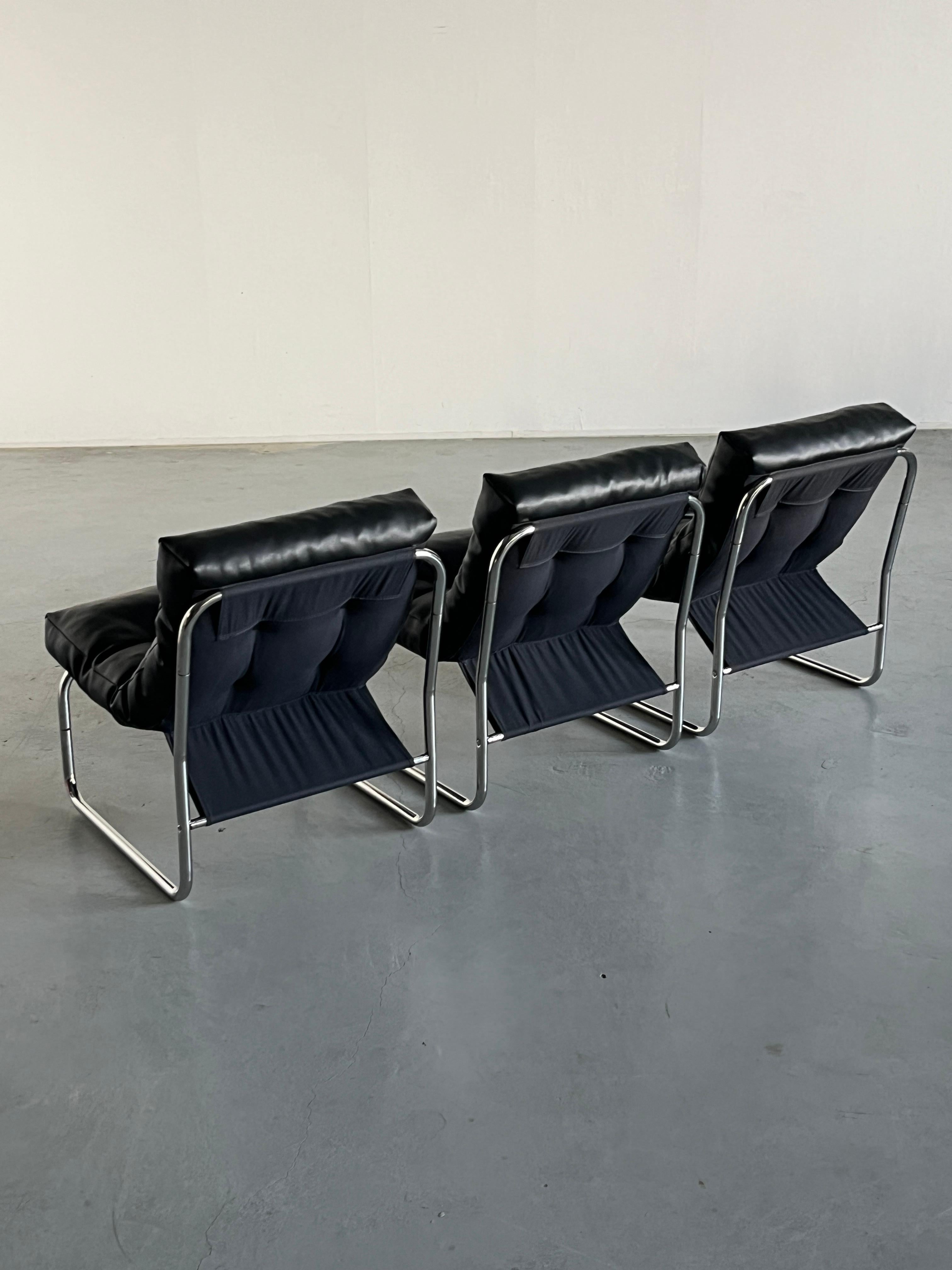 1 von 3 Vintage-Loungesesseln „Pixi“ aus der Mitte des Jahrhunderts von Gillis Lundgren für IKEA, 1976 (Stahl)