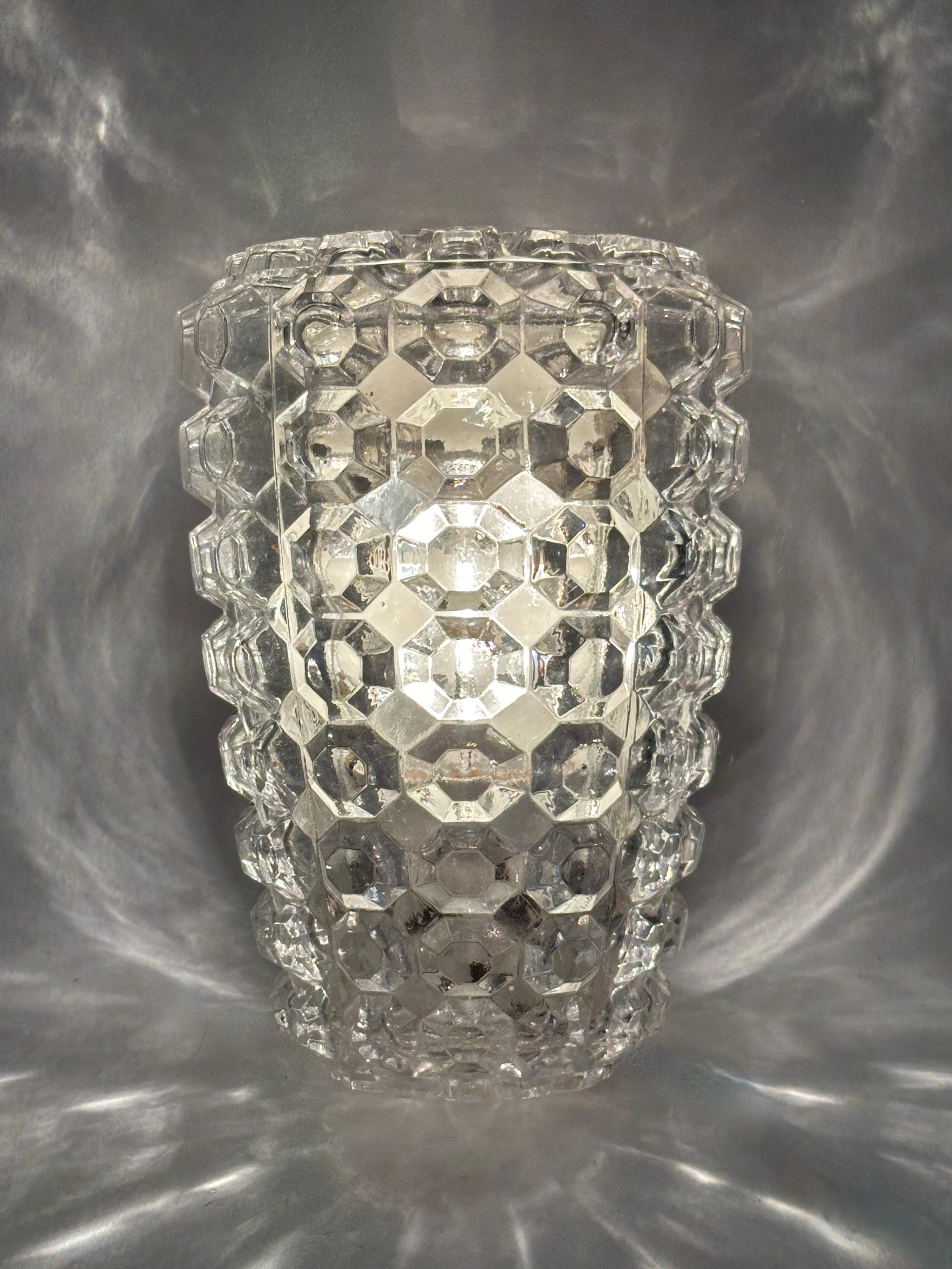 1 von 3 Wandleuchten aus klarem, Diamantglas von Limburg, Deutschland, 1960er Jahre im Angebot 10