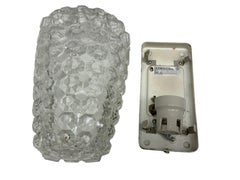 1 of 3 Wall Lights Sconces Clear Diamond Shape Glass by Limburg, Germany, 1960s