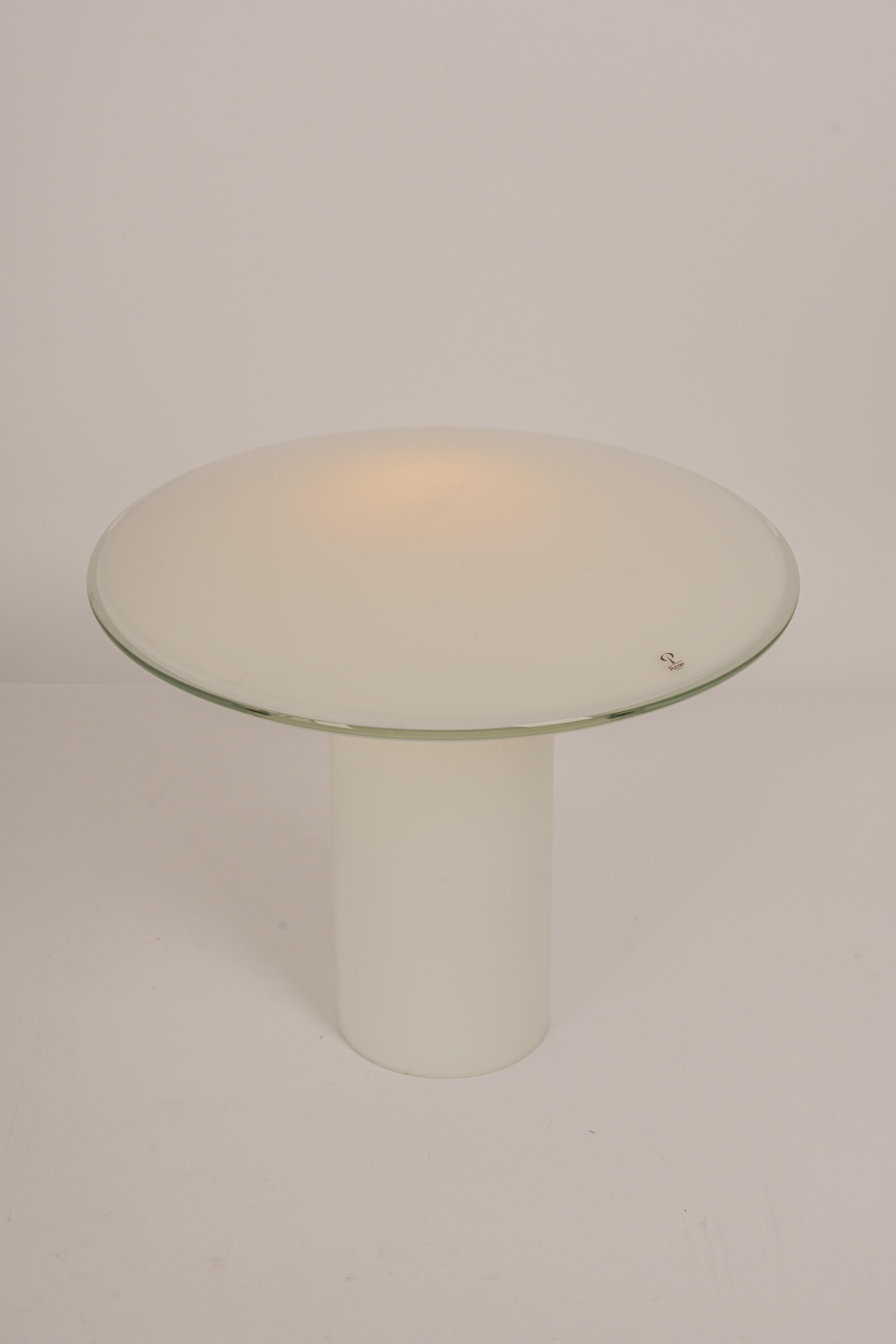 1 of 3 Wonderful Glass Mushroom Table Lamps by Peill & Putzler, Germany, 1970s 1