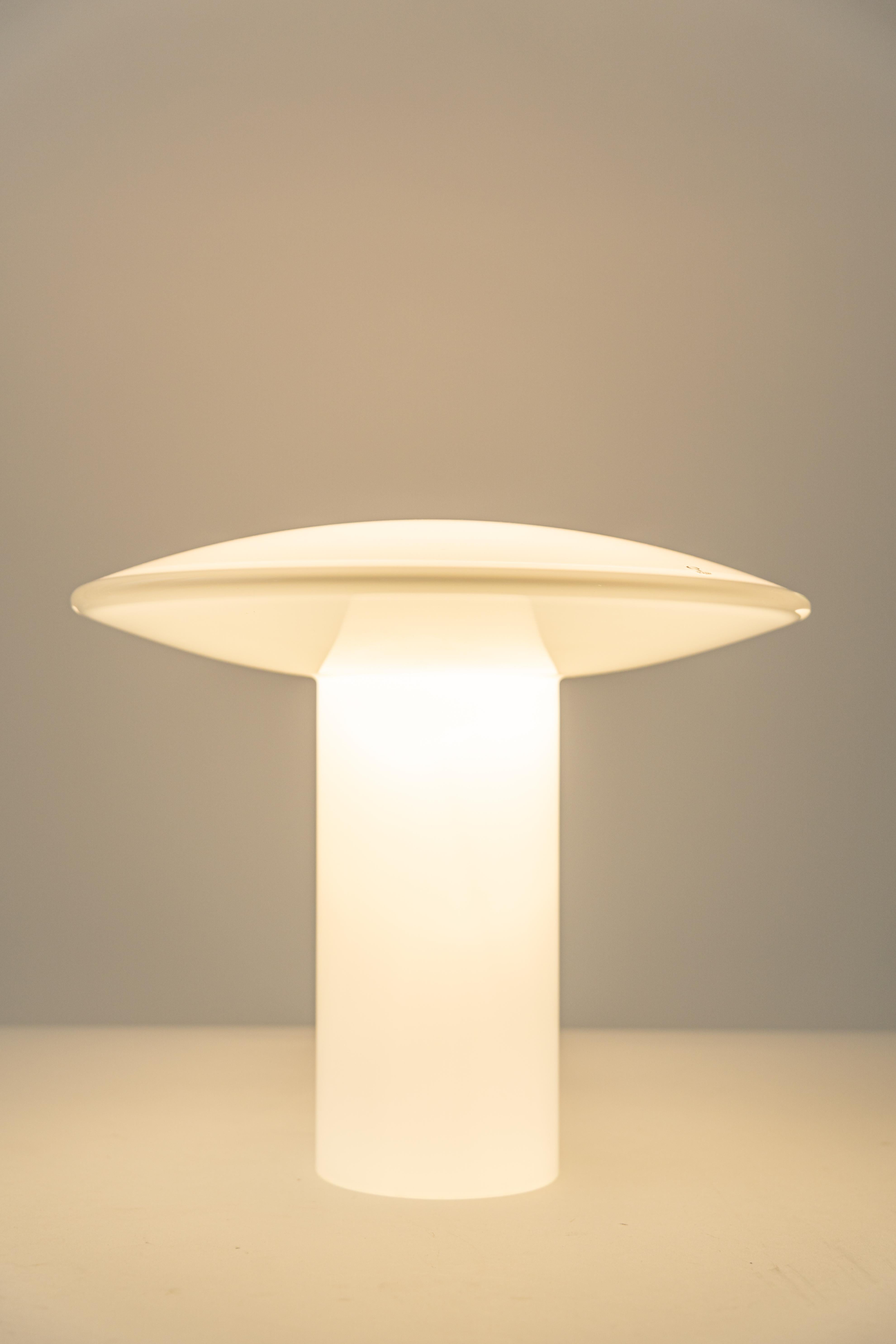 1 of 3 Wonderful Glass Mushroom Table Lamps by Peill & Putzler, Germany, 1970s 2