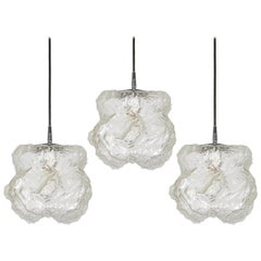 1 of 3 Wonderful Murano Pendant Light, Peill 
Putzler, Germany, 1970s