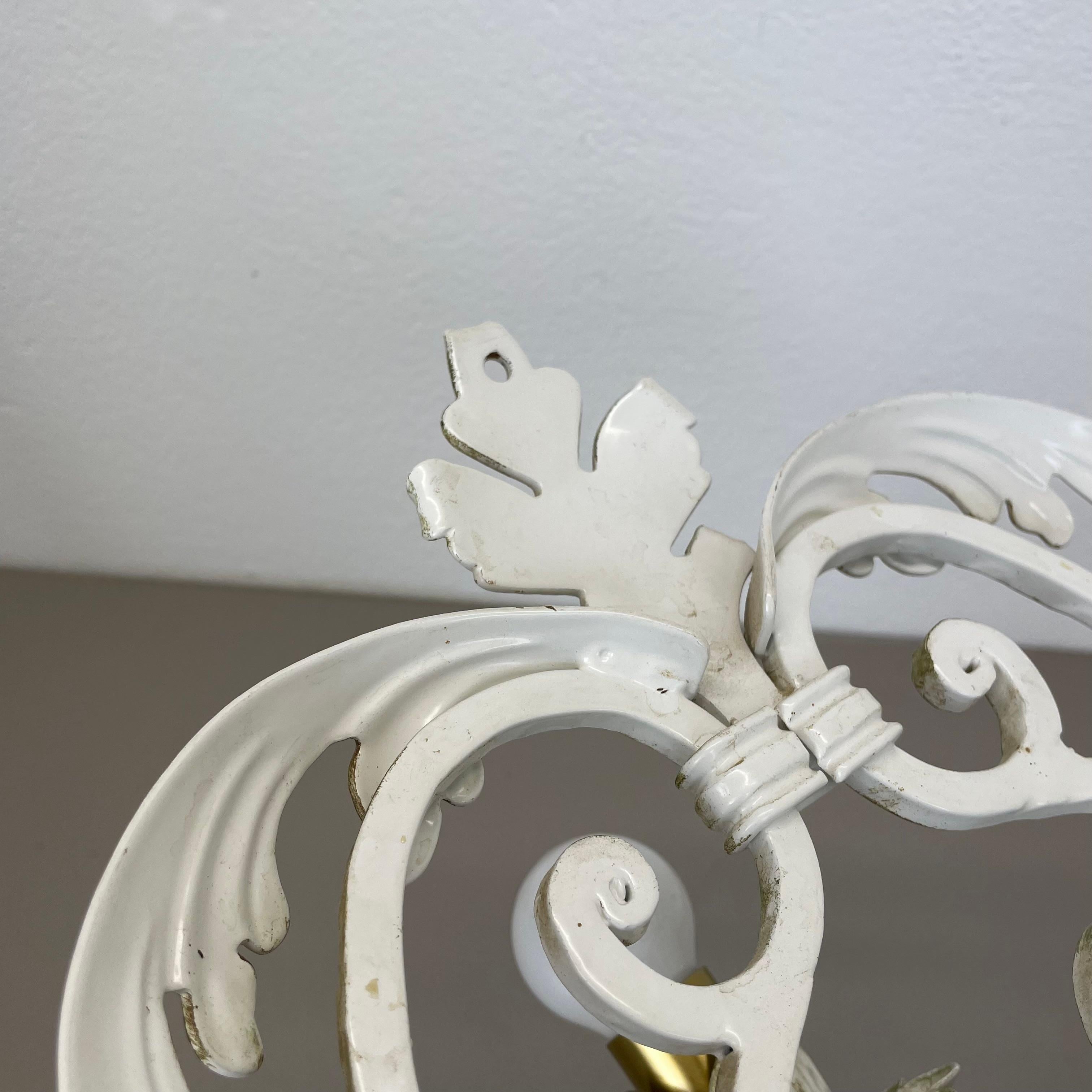 1 de 3 xxl 73cm blanco Metal Florentiner Teatro pared Light, Italia, 1970s en venta 14