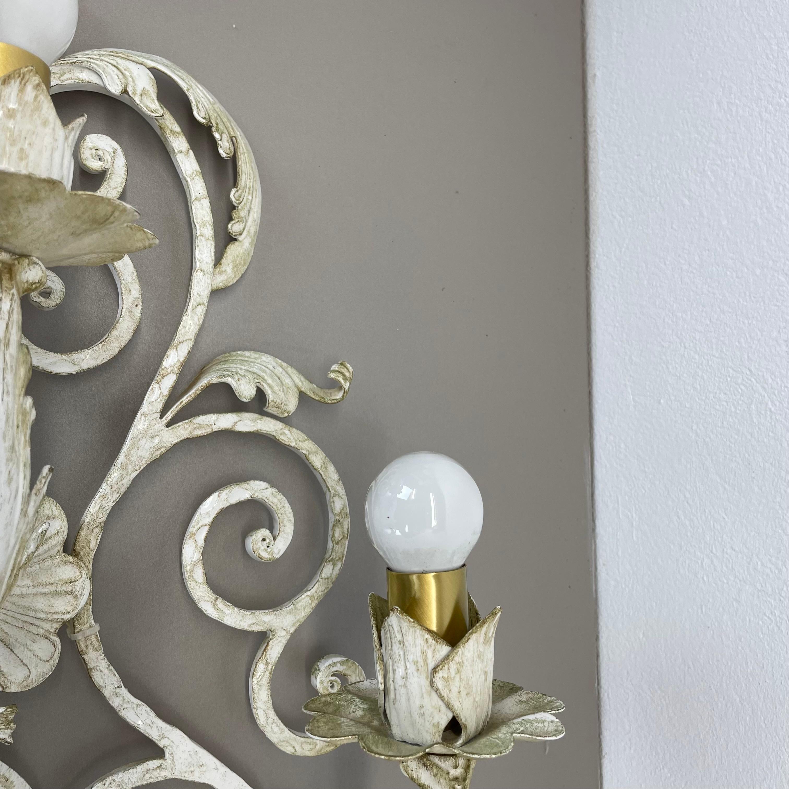 1 de 3 xxl 73cm blanco Metal Florentiner Teatro pared Light, Italia, 1970s en venta 1
