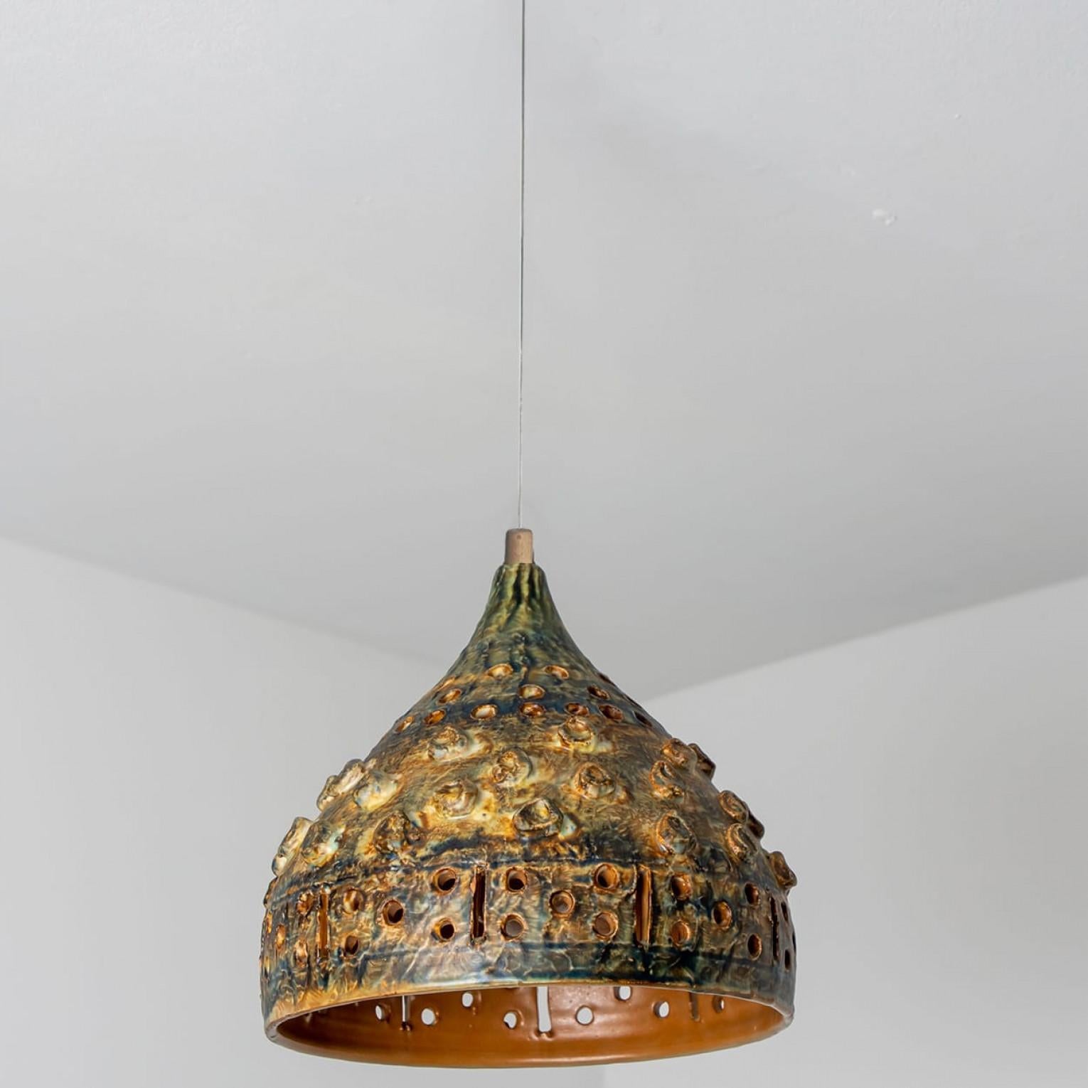 1 de 3 Lights en céramique jaune, blanc, vert et Brown, Danemark, 1970 en vente 3