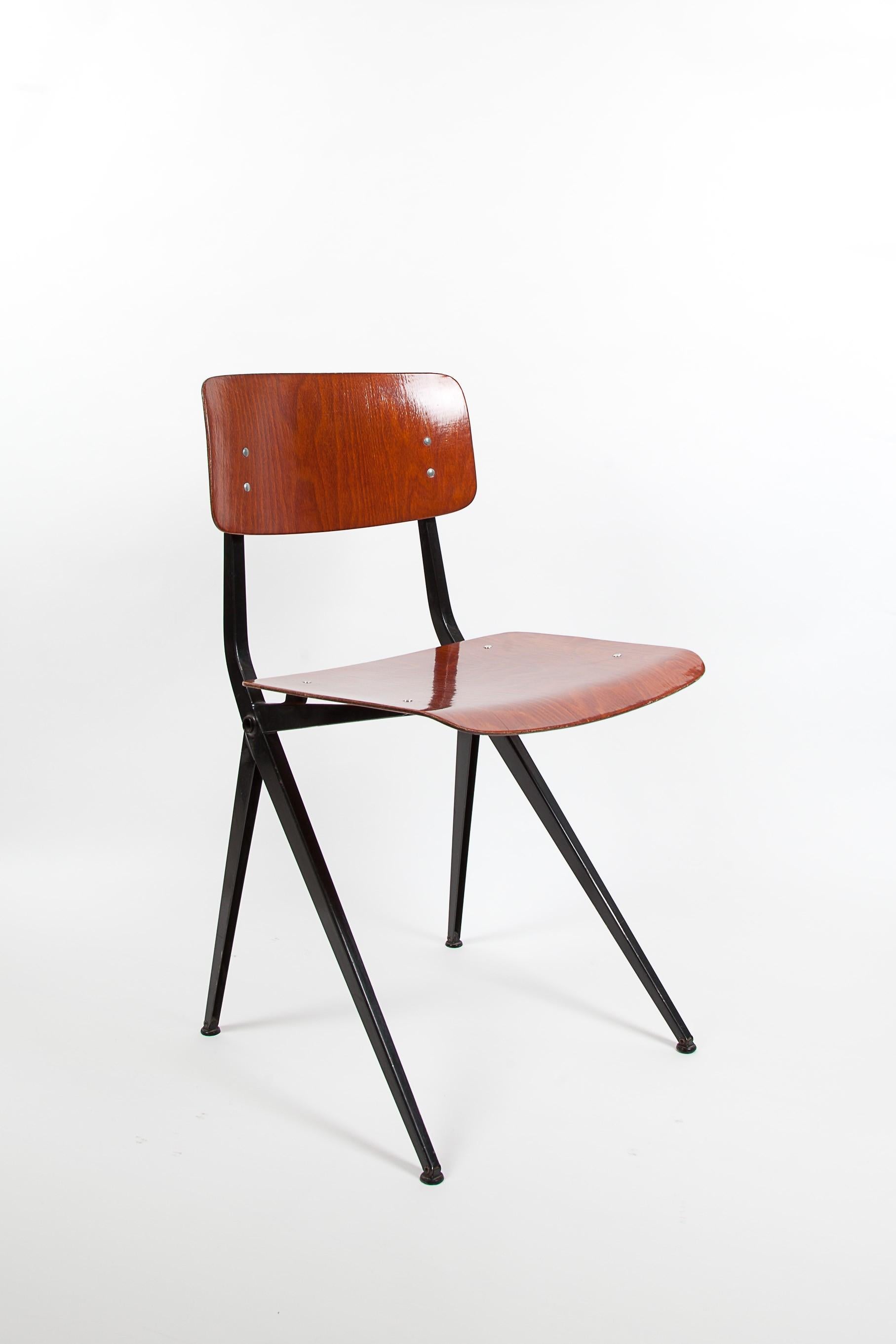 Mid-Century Modern 1 of 32 Dutch Marko Industrial Friso Kramer Design Dining Chairs Compass 1950