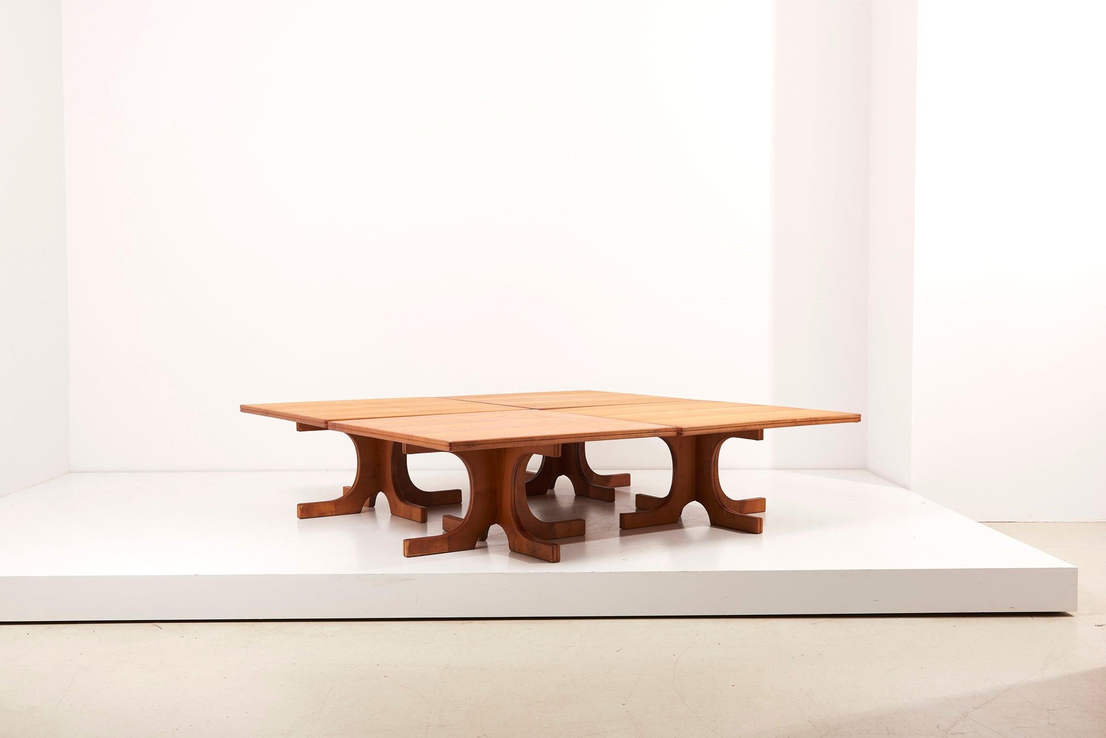1 de 4 tables basses italiennes architecturales, années 1960 en vente 7
