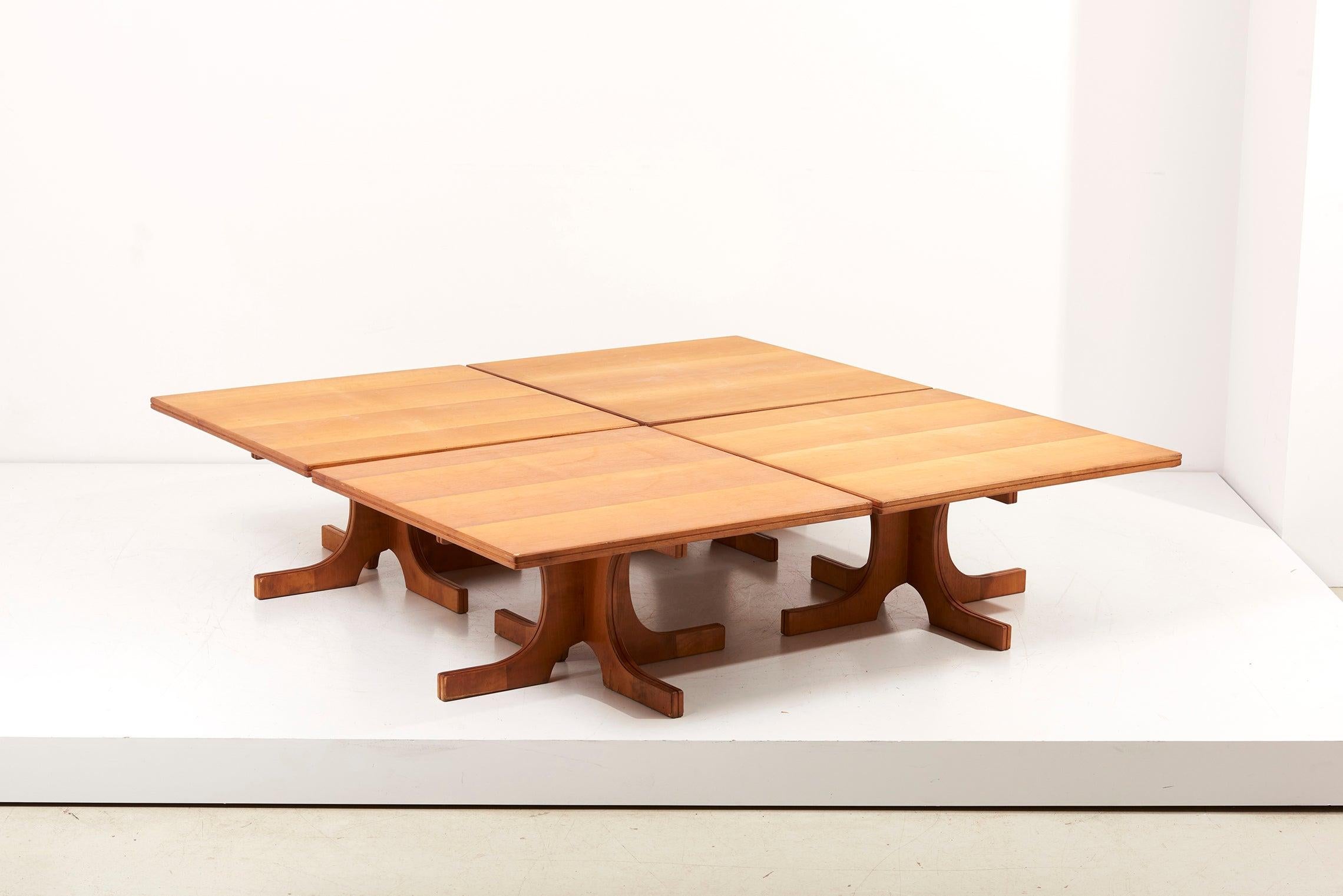 1 de 4 tables basses italiennes architecturales, années 1960 en vente 8