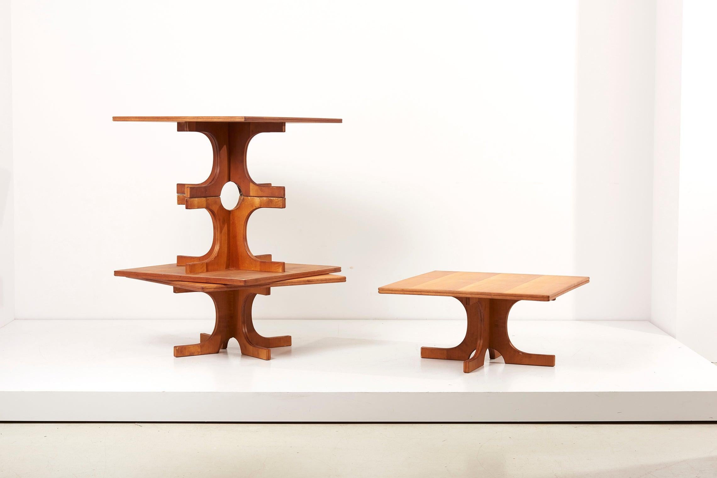 1 de 4 tables basses italiennes architecturales, années 1960 en vente 9
