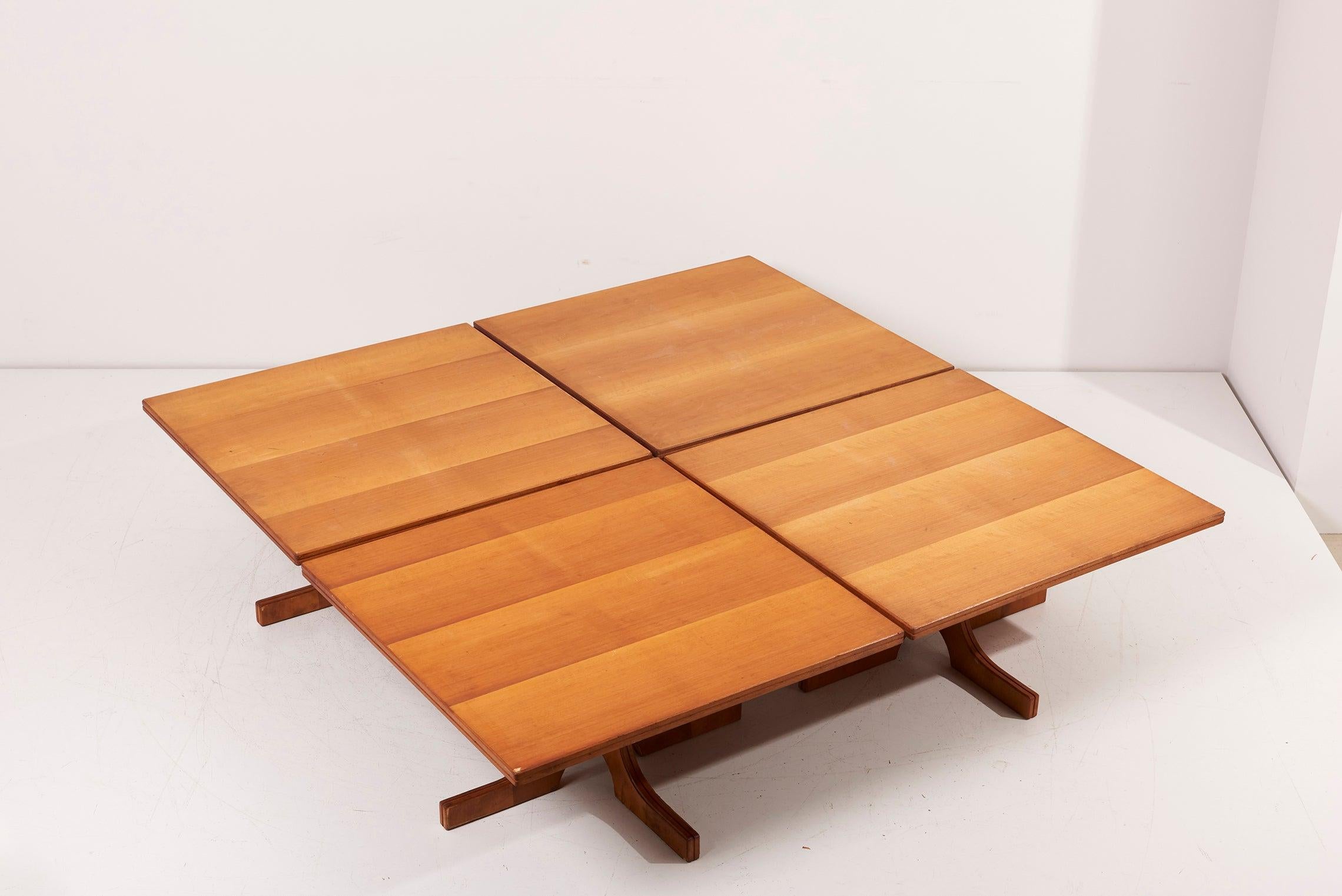 1 of 4 Architectural Italian Coffee Tables, 1960s For Sale 11