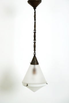 1 of 4 Beautiful Pendant Lamp, Art Deco Bauhaus, Germany 1920s
