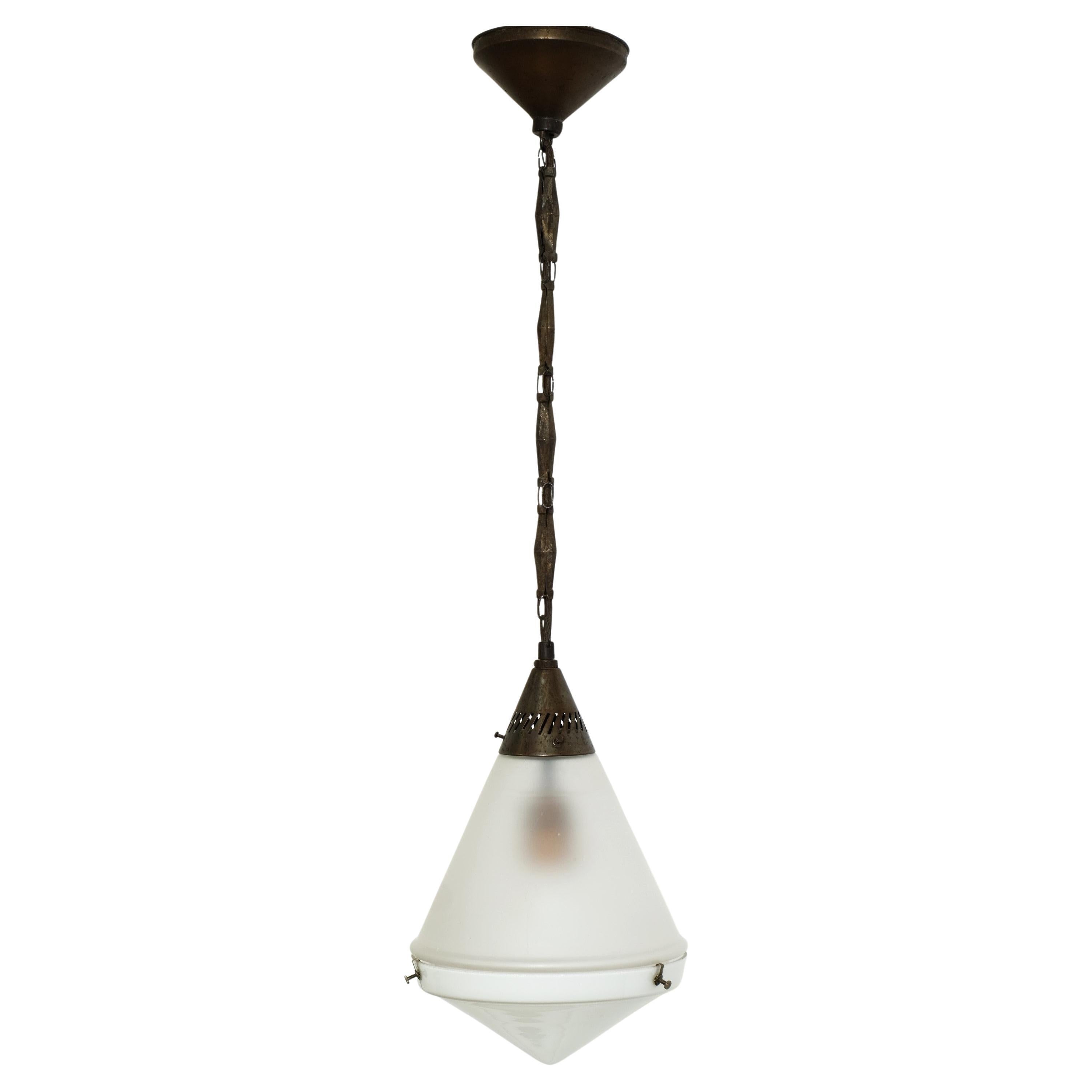 1 de 4 Magnifique lampe suspendue, Art déco Bauhaus, Allemagne années 1920
