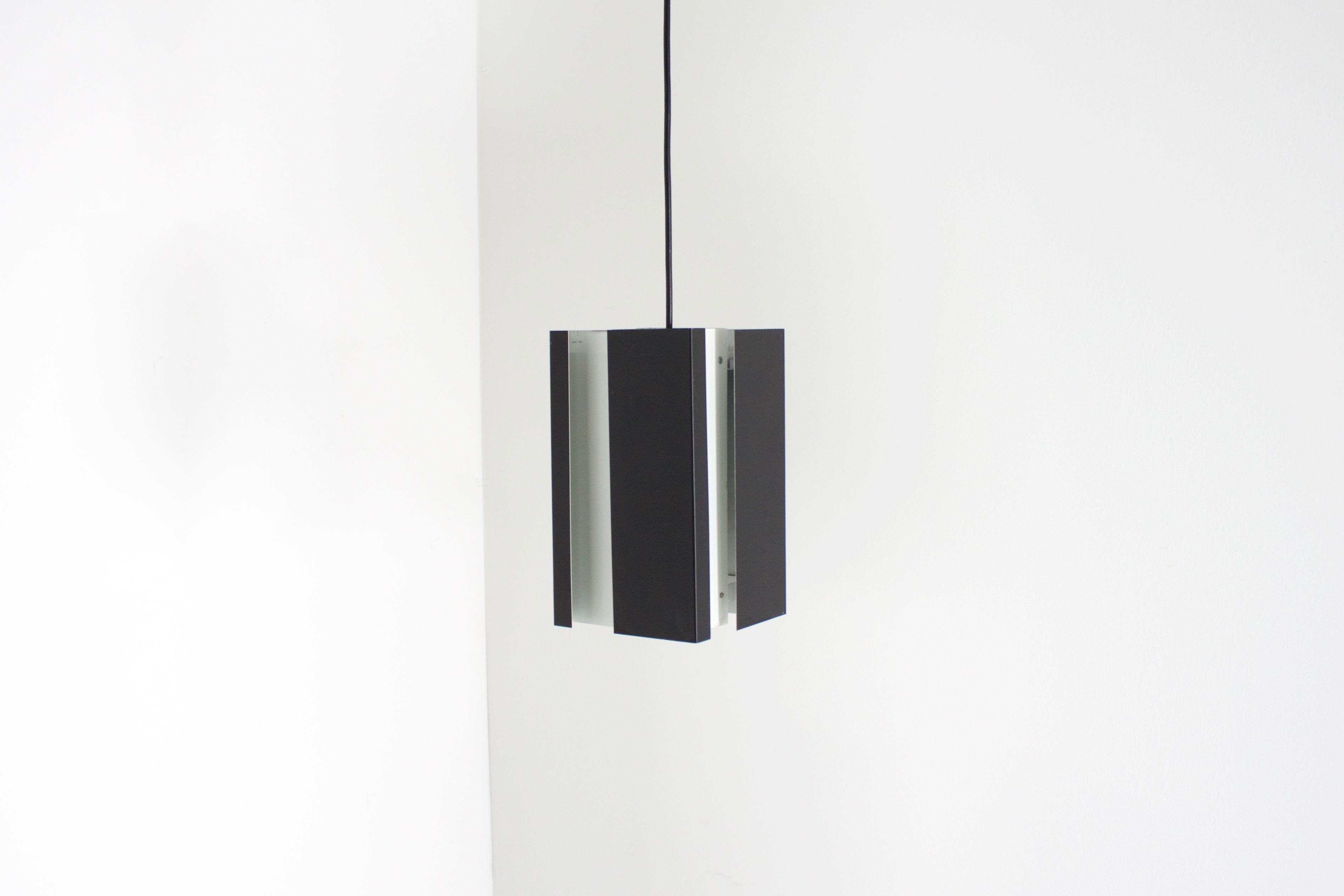 20th Century 1 of 4 Black and White Metal Pendants by Jan Hoogervorst for ANVIA, 1960s For Sale