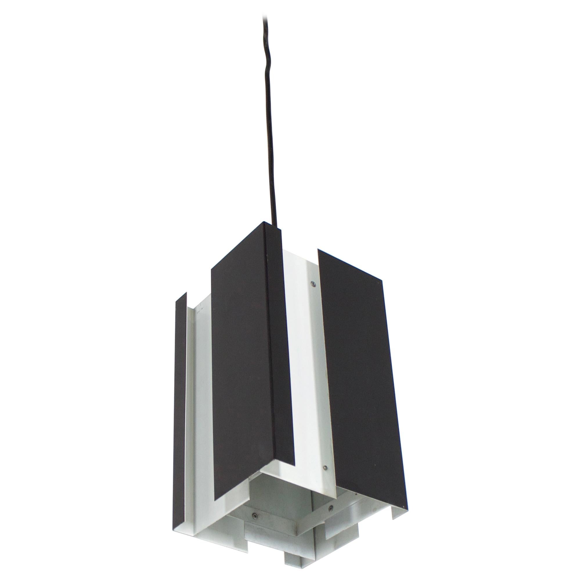 1 of 4 Black and White Metal Pendants by Jan Hoogervorst for ANVIA, 1960s