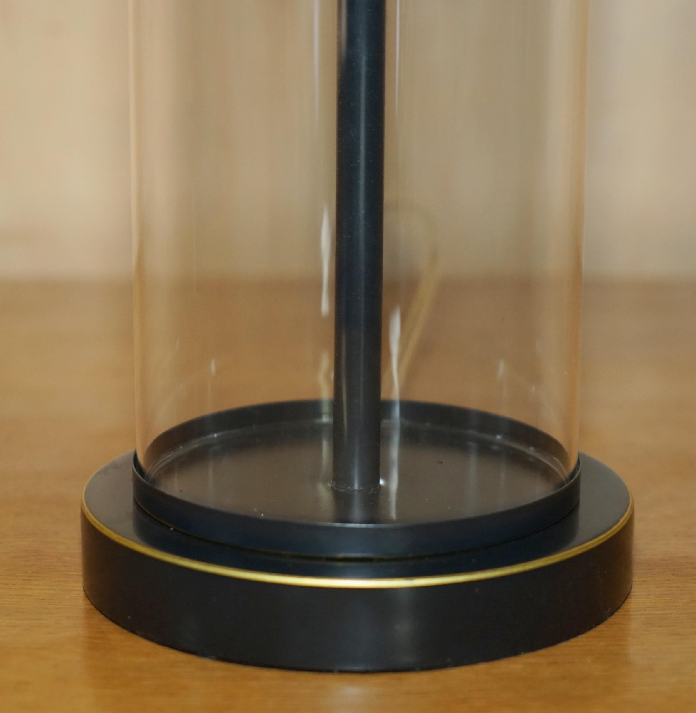 Glass 1 OF 2 BRAND NEW IN THE BOX RALPH LAUREN NAVY STORM LANTERN GLASS TABLE LAMPs