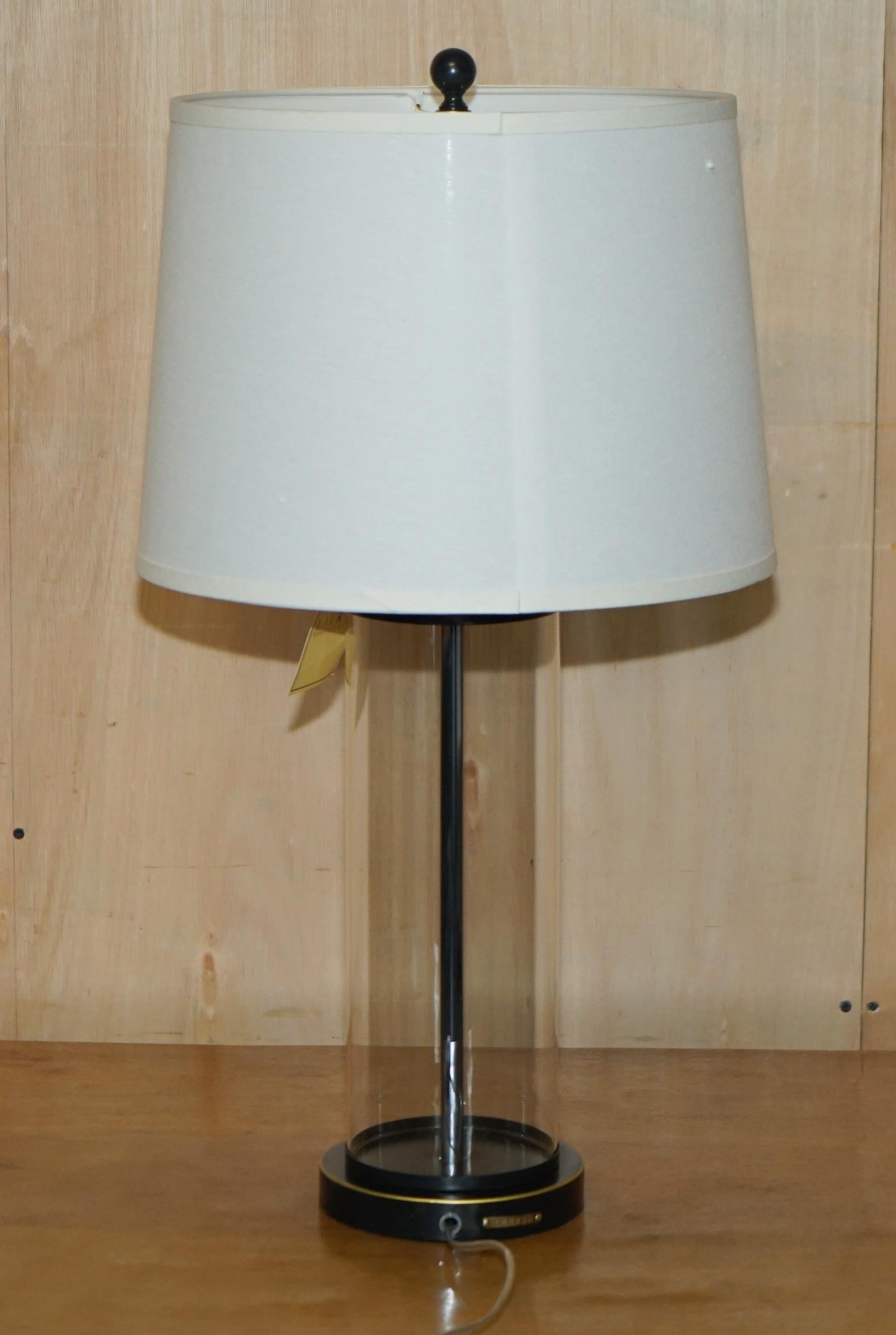 1 OF 2 BRAND NEW IN THE BOX RALPH LAUREN NAVY STORM LANTERN GLASS TABLE LAMPs For Sale 8