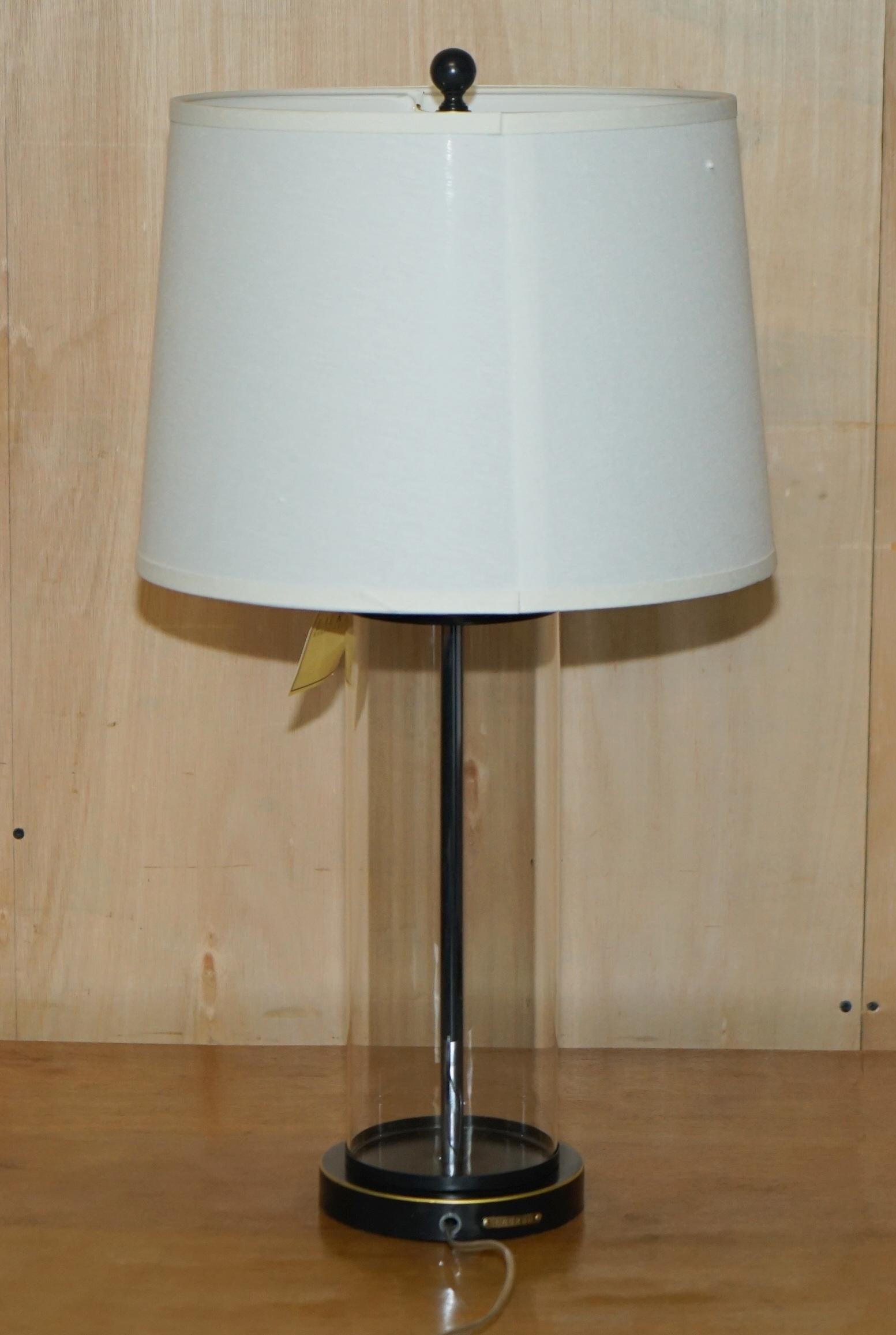 1 DE 2 NEUFS DANS LA BOÎTE RALPH LAUREN NAVY STORM LANTERN GLASS TABLE LAMPs en vente 8