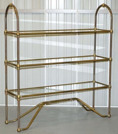 1 of 4 Bronze Liberty of London Etagere Retail Shop Display Racks Glass Shelves