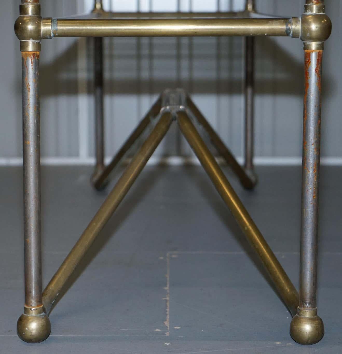Hand-Crafted 1 of 4 Bronze Liberty of London Etagere Retail Shop Display Racks Glass Shelves