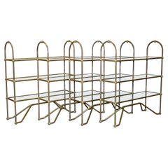 1 of 4 Bronze Liberty of London Etagere Retail Shop Display Racks Glass Shelves